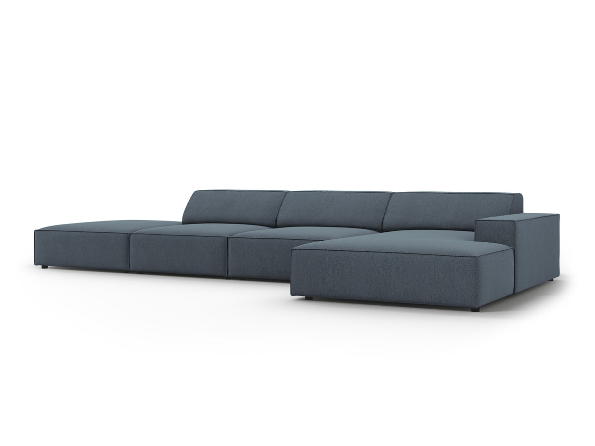 Jodie Modulares Ecksofa rechts 5 Sitzer in Blue-Megan präsentiert im Onlineshop von KAQTU Design AG. L-Sofa rechts ist von Micadoni