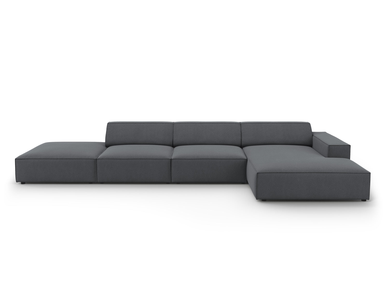 Jodie Modulares Ecksofa rechts 5 Sitzer in Dark Grey präsentiert im Onlineshop von KAQTU Design AG. Ecksofa rechts ist von Micadoni