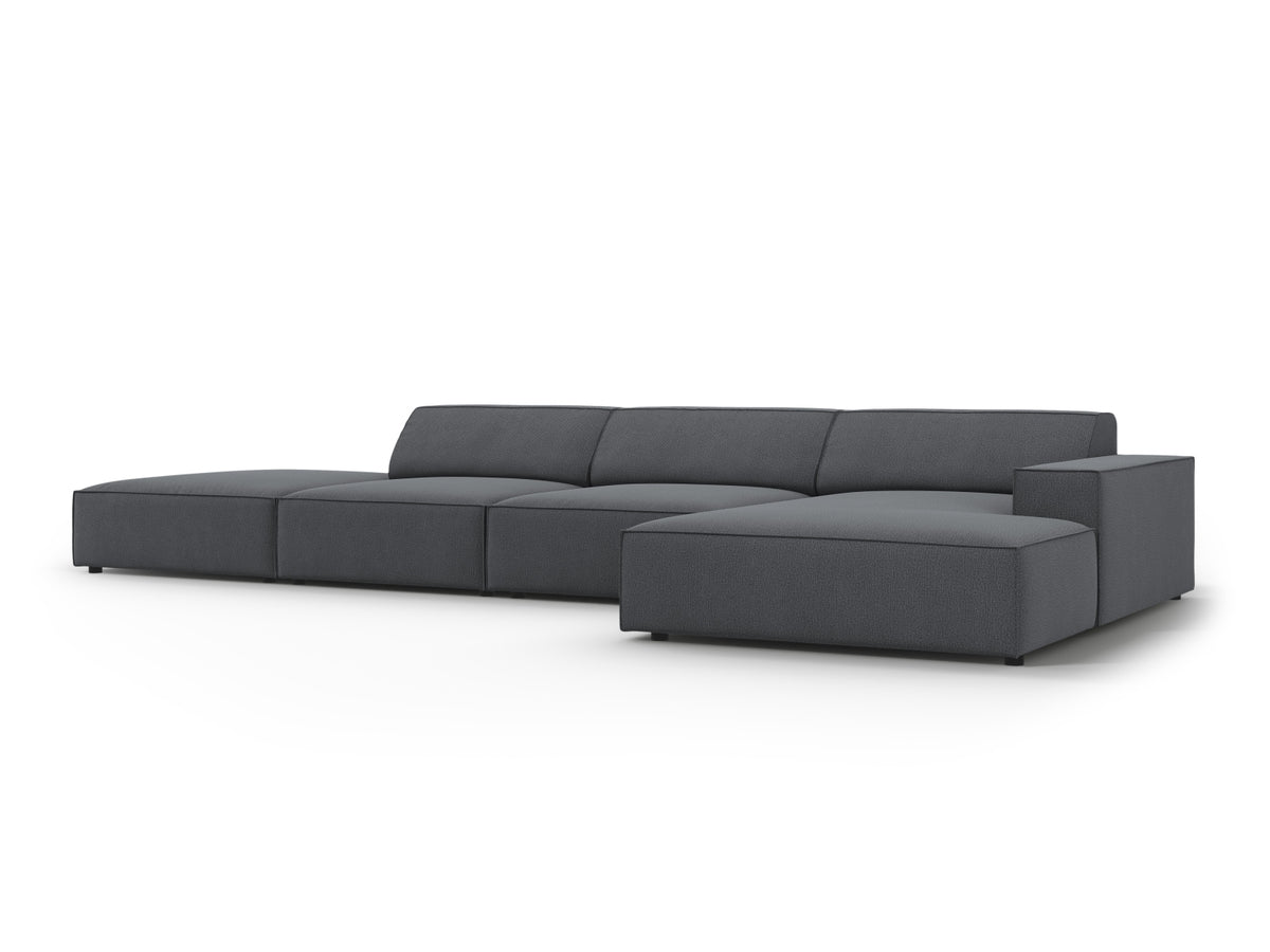 Jodie Modulares Ecksofa rechts 5 Sitzer in Dark Grey-Megan präsentiert im Onlineshop von KAQTU Design AG. L-Sofa rechts ist von Micadoni
