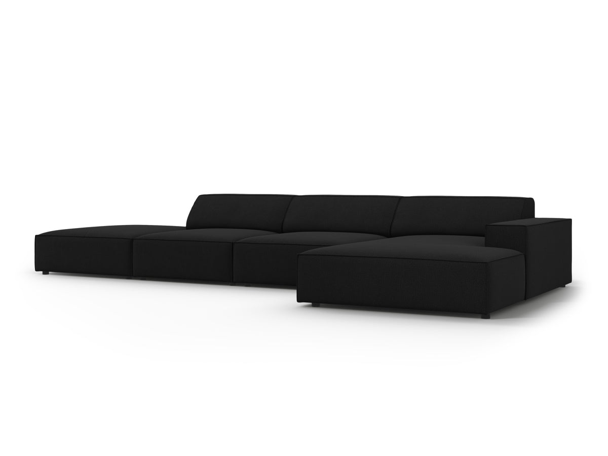 Jodie Modulares Ecksofa rechts 5 Sitzer in Black-Megan präsentiert im Onlineshop von KAQTU Design AG. L-Sofa rechts ist von Micadoni