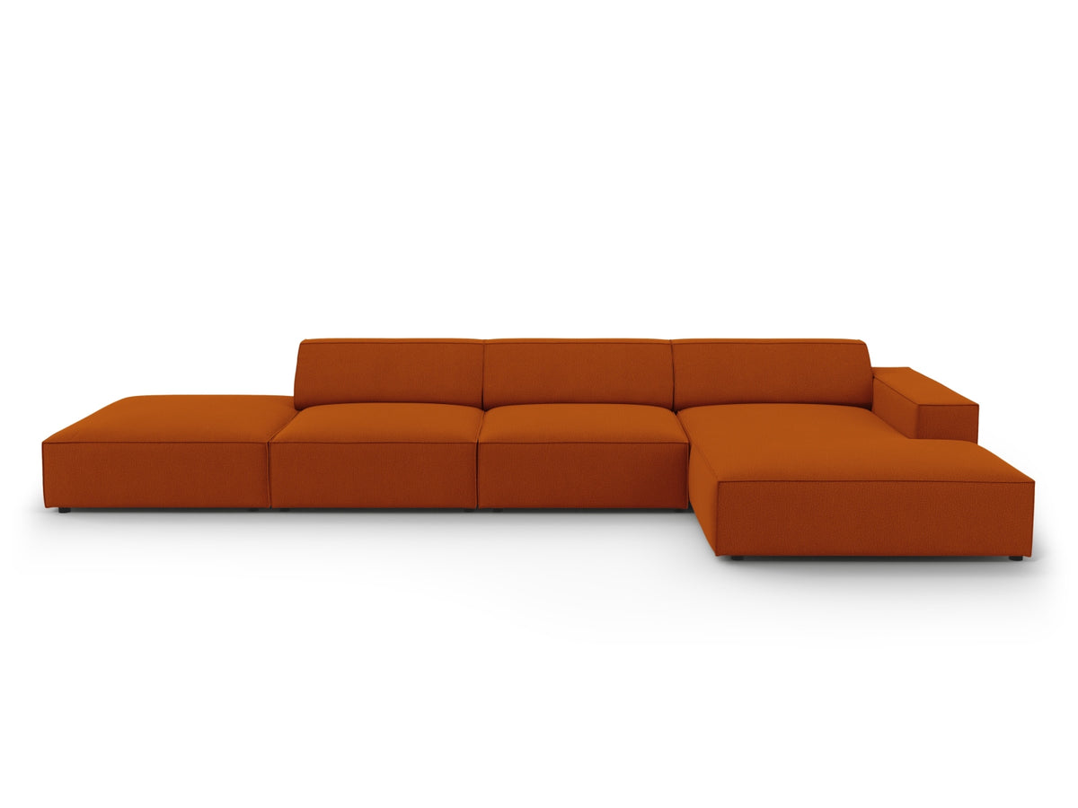 Jodie Modulares Ecksofa rechts 5 Sitzer in Terracotta-Megan präsentiert im Onlineshop von KAQTU Design AG. L-Sofa rechts ist von Micadoni