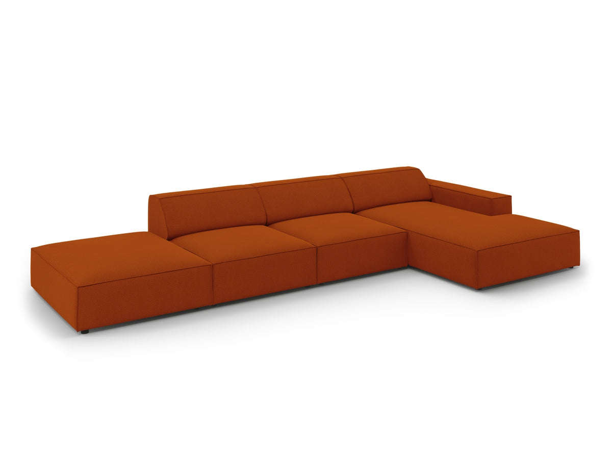 Jodie Modulares Ecksofa rechts 5 Sitzer in Terracotta-Megan präsentiert im Onlineshop von KAQTU Design AG. L-Sofa rechts ist von Micadoni