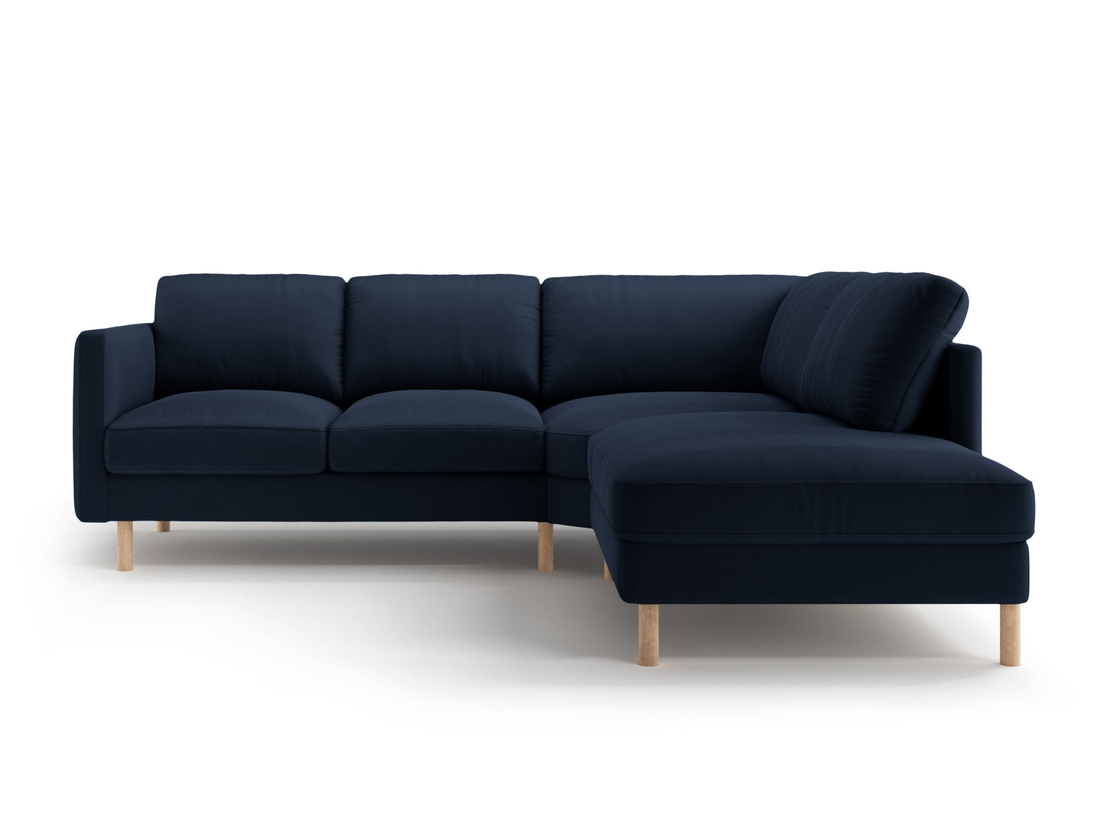 Entdecken Sie das Eden Velour Ecksofa rechts 4 Sitzer von Micadoni: Hochwertiges Velours, modernes Design und optimaler Komfort für Ihr Zuhause.