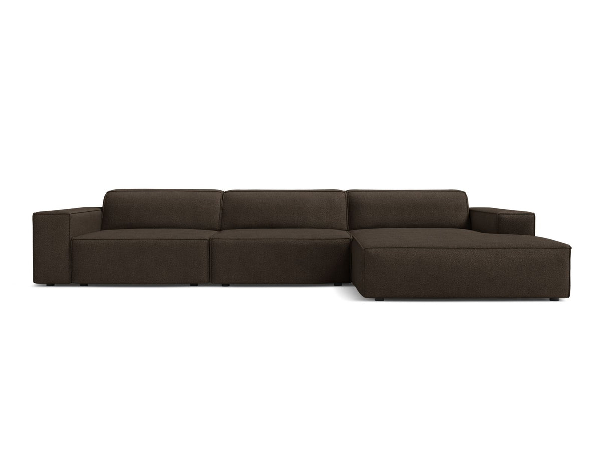 Jodie Boucle modulares Ecksofa rechts 4 Sitzer in Brown-Baloo präsentiert im Onlineshop von KAQTU Design AG. Ecksofa rechts ist von Micadoni