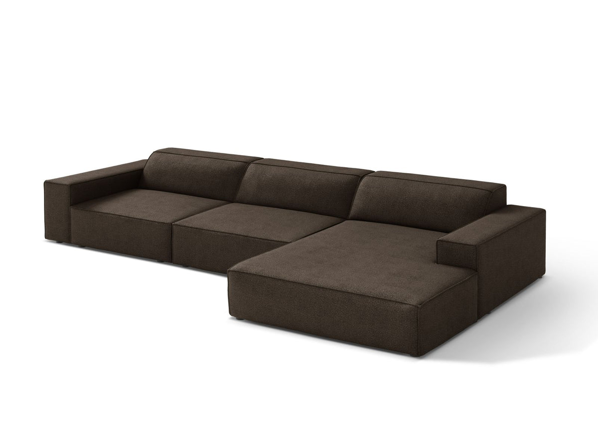 Jodie Boucle modulares Ecksofa rechts 4 Sitzer in Brown-Baloo präsentiert im Onlineshop von KAQTU Design AG. Ecksofa rechts ist von Micadoni