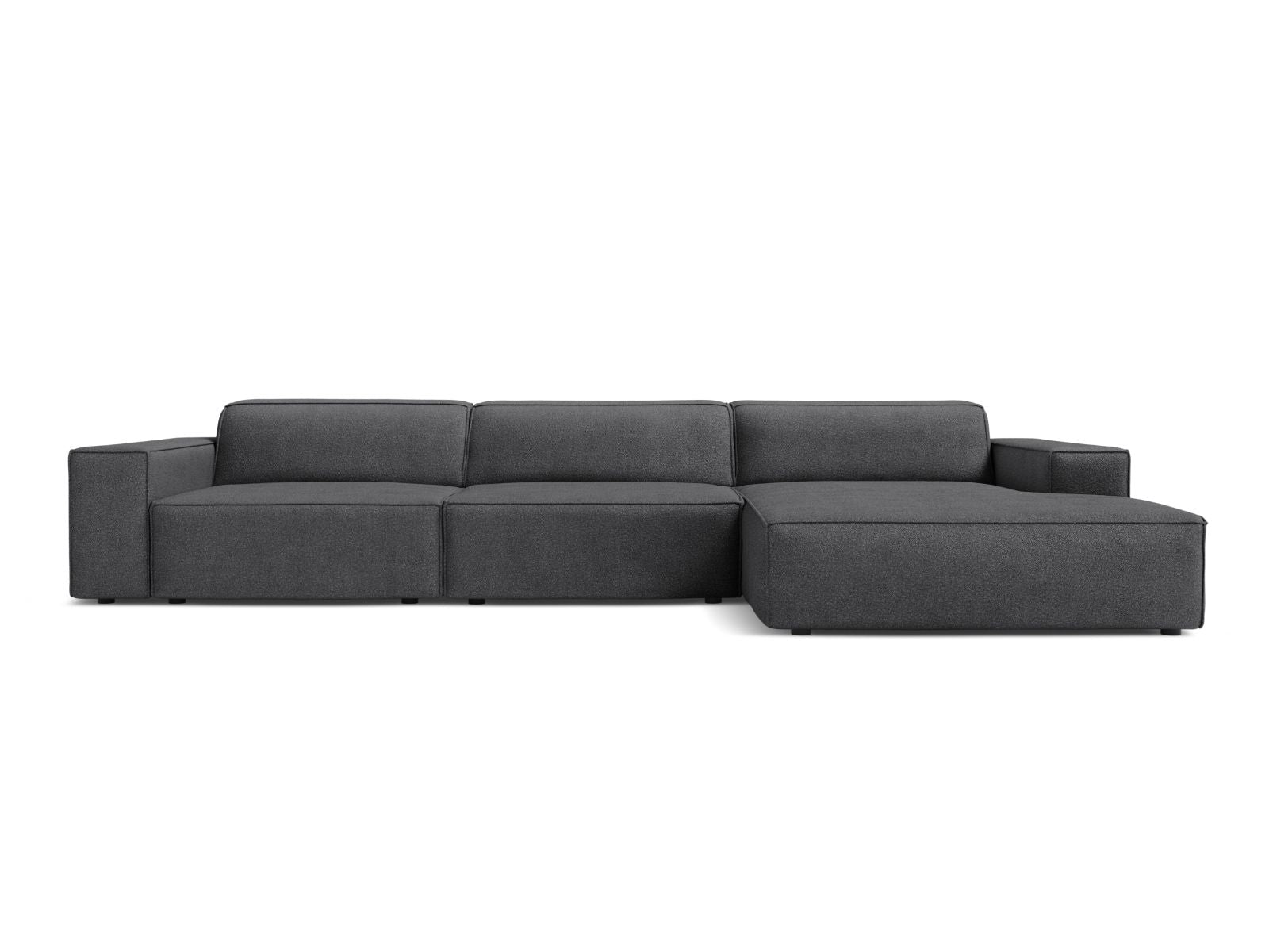 Jodie Boucle modulares Ecksofa rechts 4 Sitzer in Dark Grey-Baloo präsentiert im Onlineshop von KAQTU Design AG. Ecksofa rechts ist von Micadoni