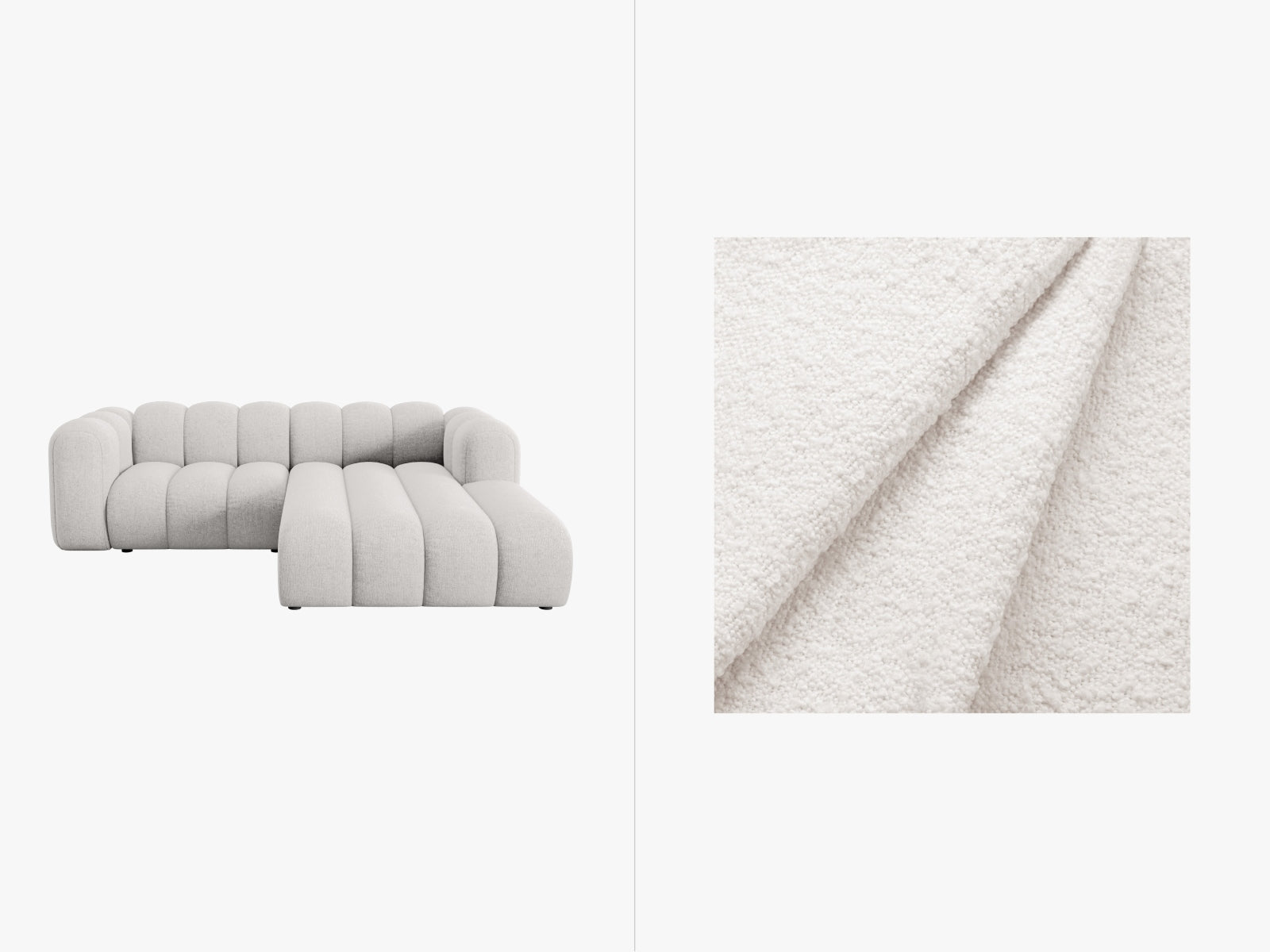 Lupine Modulares Ecksofa rechts 3 Sitzer in White präsentiert im Onlineshop von KAQTU Design AG. Ecksofa rechts ist von Micadoni
