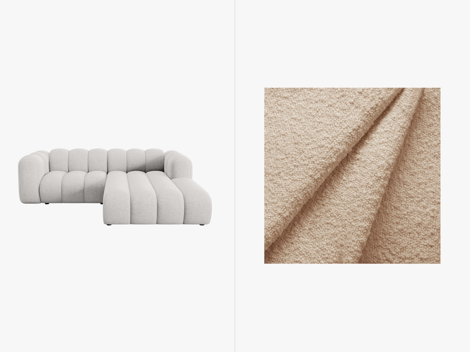 Lupine Modulares Ecksofa rechts 3 Sitzer in Beige präsentiert im Onlineshop von KAQTU Design AG. Ecksofa rechts ist von Micadoni