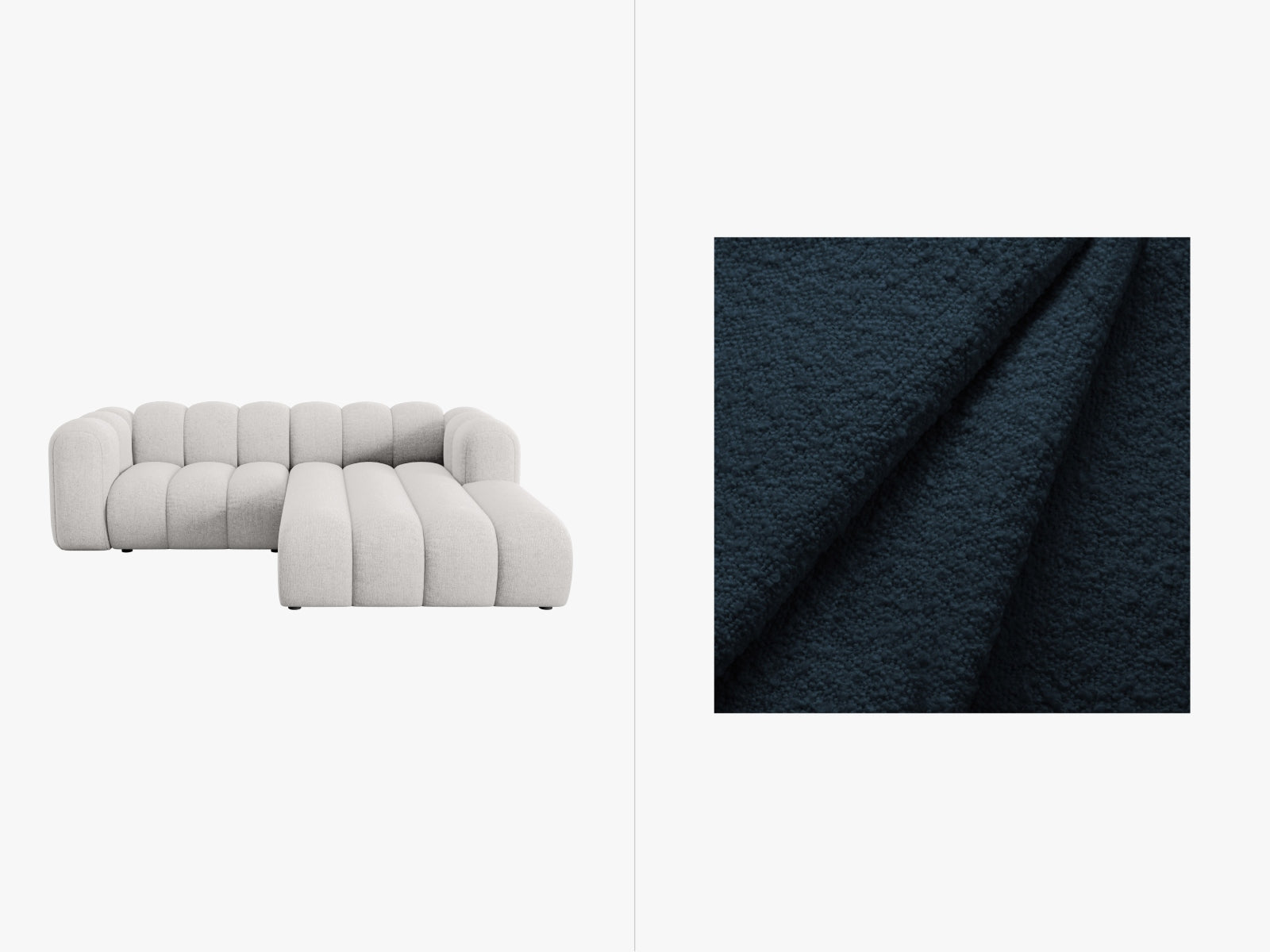 Lupine Modulares Ecksofa rechts 3 Sitzer in Dark Blue präsentiert im Onlineshop von KAQTU Design AG. Ecksofa rechts ist von Micadoni