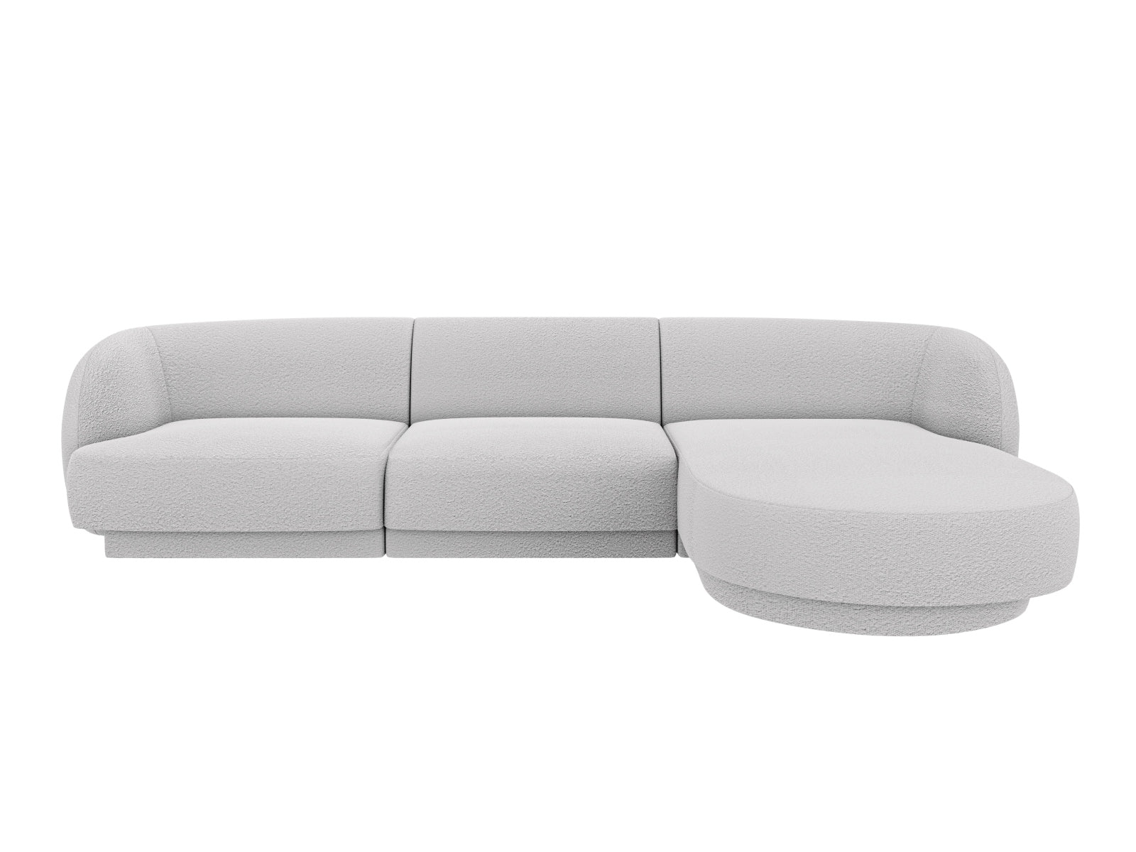 Miley Boucle Ecksofa rechts 4 Sitzer in Light Grey präsentiert im Onlineshop von KAQTU Design AG. Ecksofa rechts ist von Micadoni
