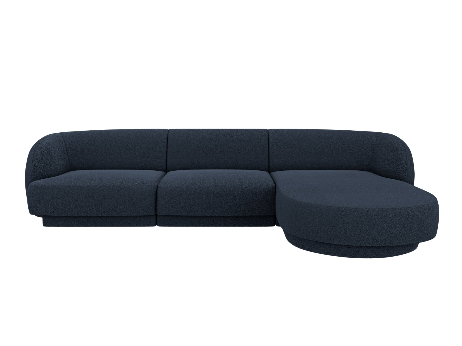 Miley Boucle Ecksofa rechts 4 Sitzer in Dark Blue präsentiert im Onlineshop von KAQTU Design AG. Ecksofa rechts ist von Micadoni