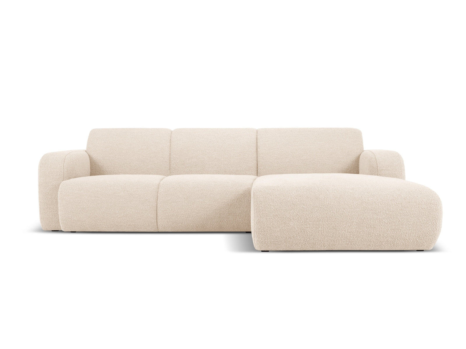 Molino Boucle Ecksofa rechts 4 Sitzer in Beige-Baloo präsentiert im Onlineshop von KAQTU Design AG. L-Sofa rechts ist von Micadoni