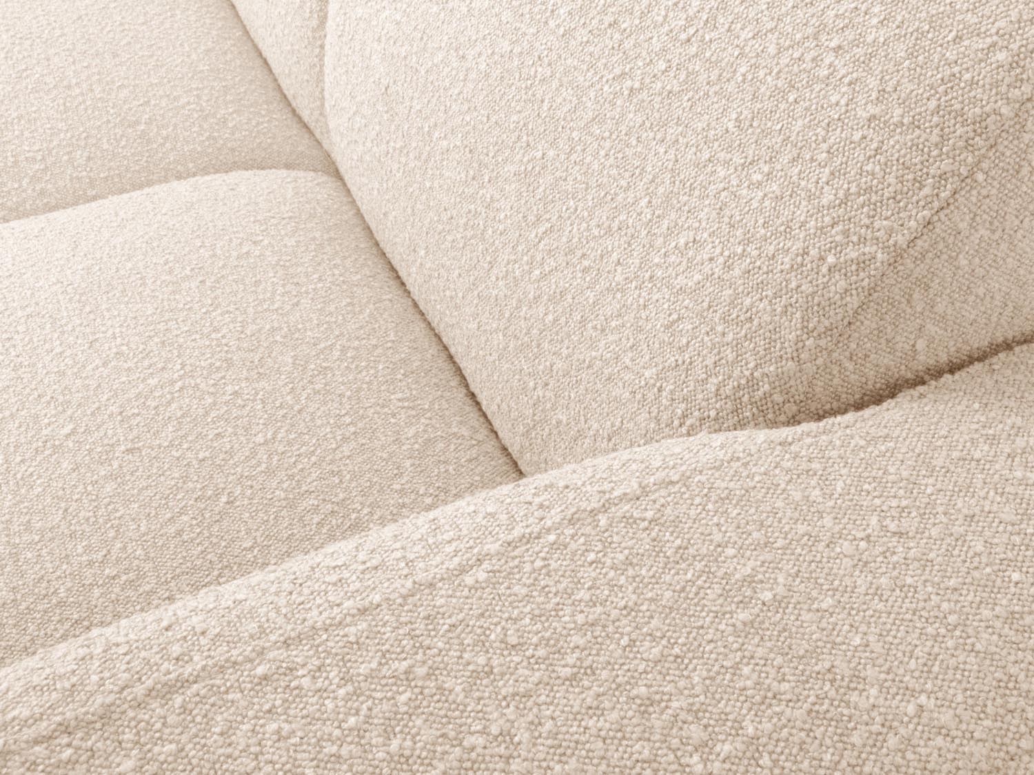 Molino Boucle Ecksofa rechts 4 Sitzer in Beige-Baloo präsentiert im Onlineshop von KAQTU Design AG. L-Sofa rechts ist von Micadoni