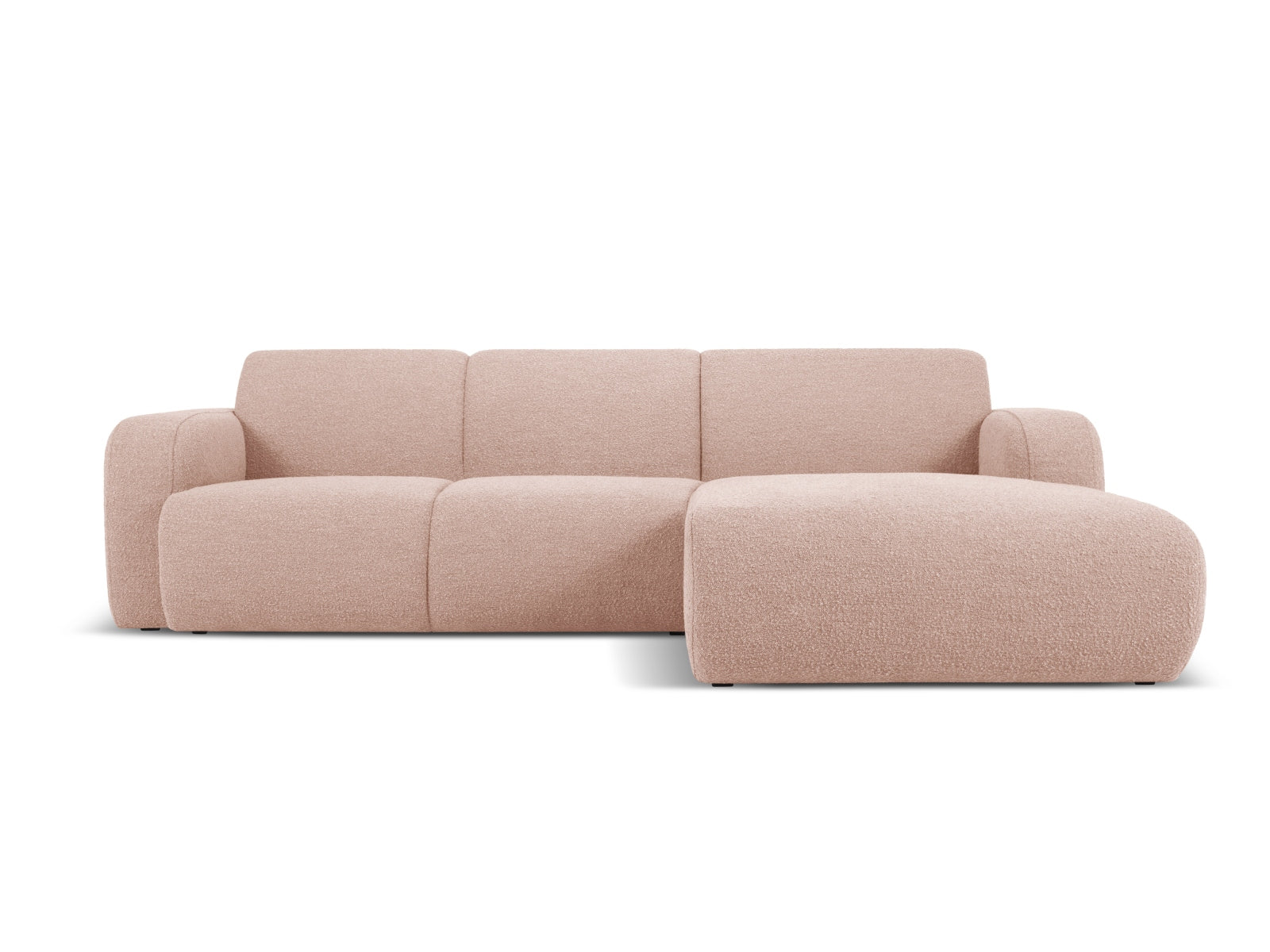 Molino Boucle Ecksofa rechts 4 Sitzer in Powder Pink-Baloo präsentiert im Onlineshop von KAQTU Design AG. L-Sofa rechts ist von Micadoni