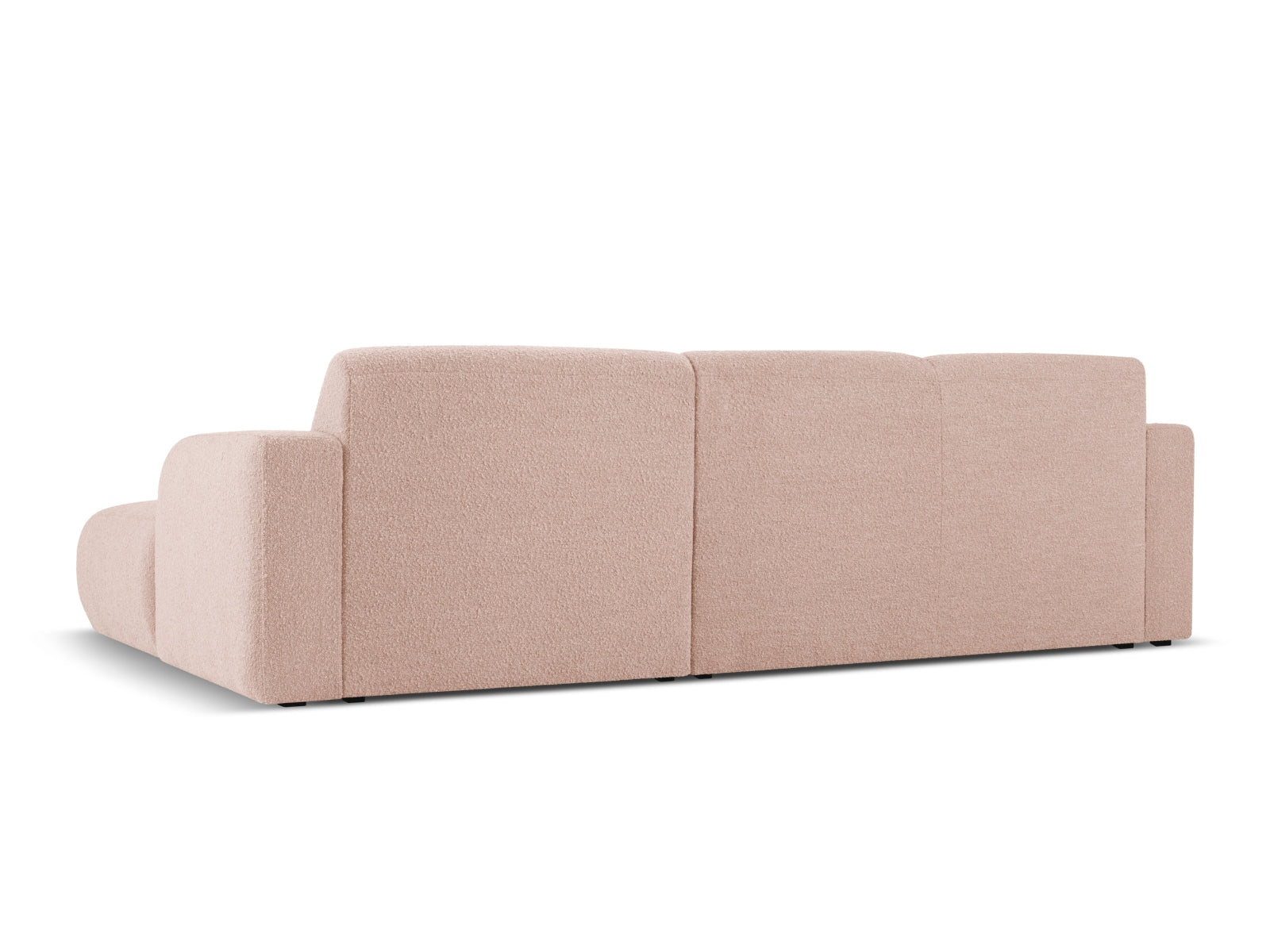 Molino Boucle Ecksofa rechts 4 Sitzer in Powder Pink-Baloo präsentiert im Onlineshop von KAQTU Design AG. L-Sofa rechts ist von Micadoni