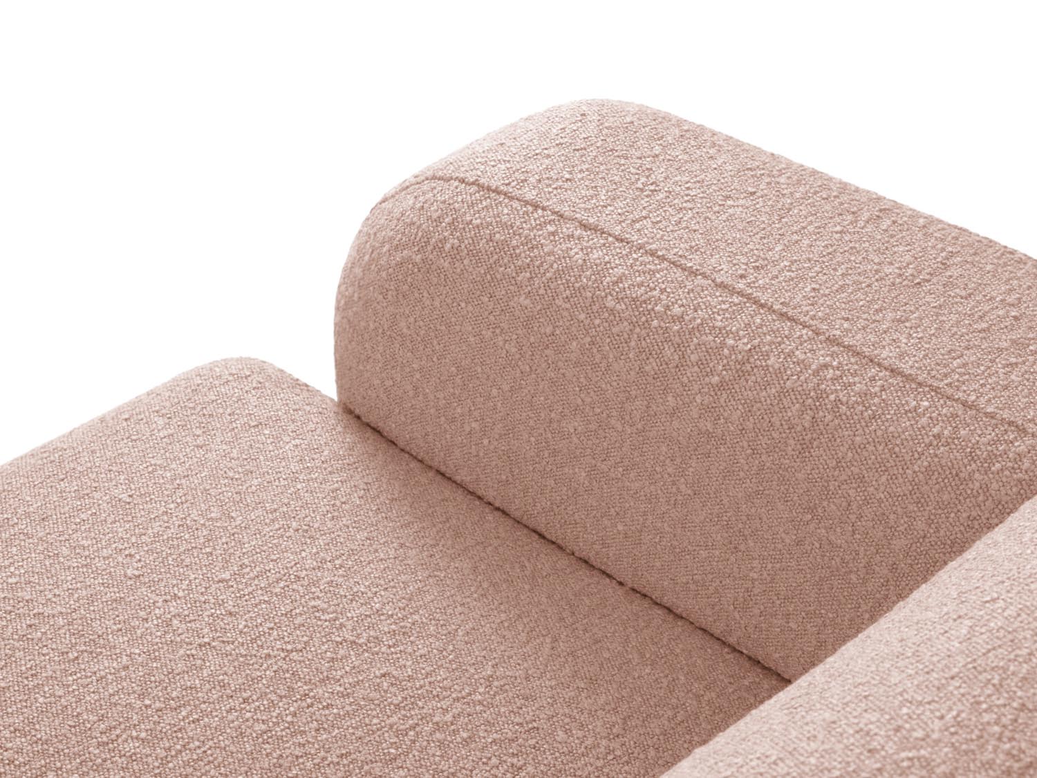 Molino Boucle Ecksofa rechts 4 Sitzer in Powder Pink-Baloo präsentiert im Onlineshop von KAQTU Design AG. L-Sofa rechts ist von Micadoni