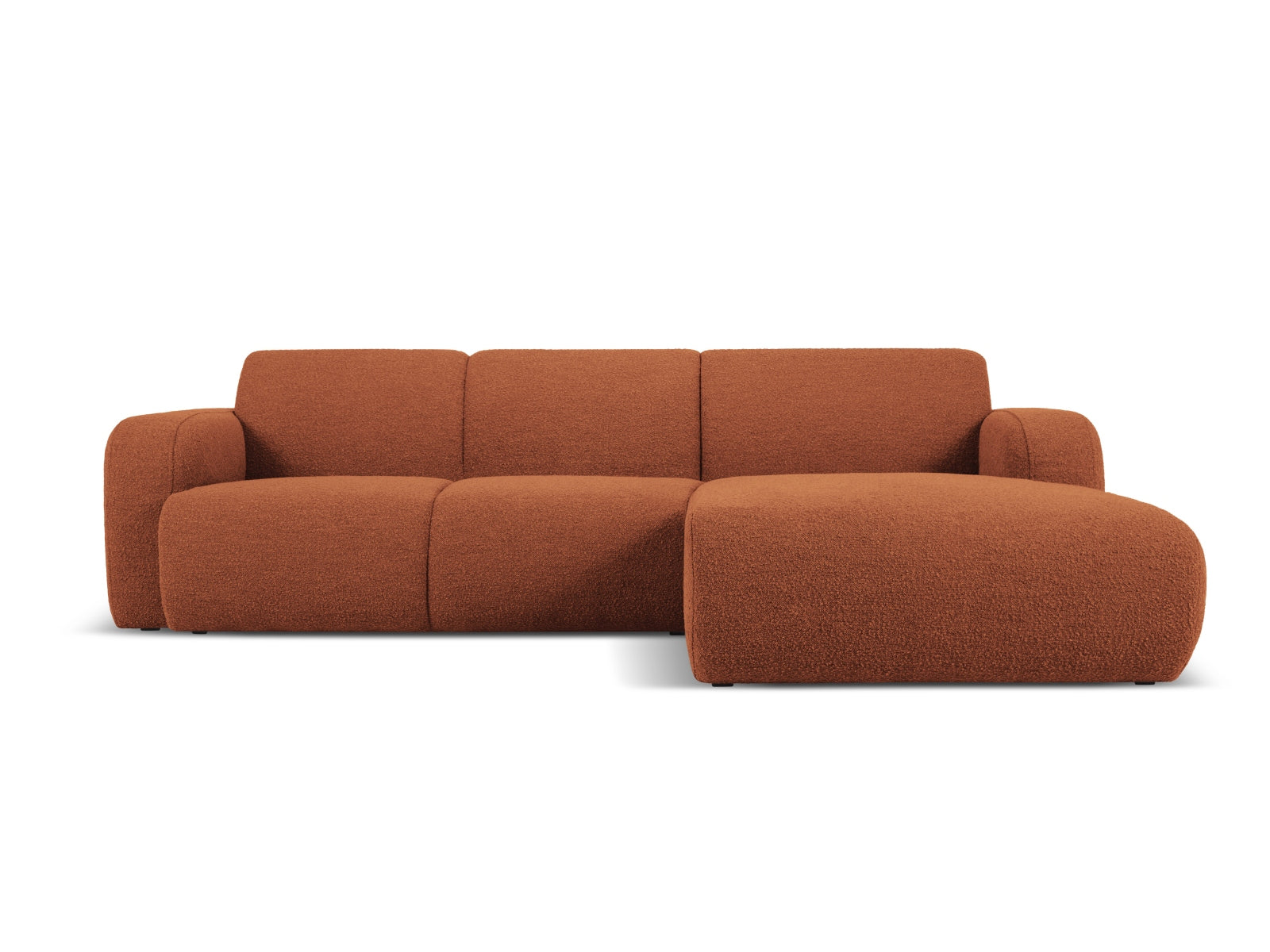Molino Boucle Ecksofa rechts 4 Sitzer in Terracotta-Baloo präsentiert im Onlineshop von KAQTU Design AG. L-Sofa rechts ist von Micadoni