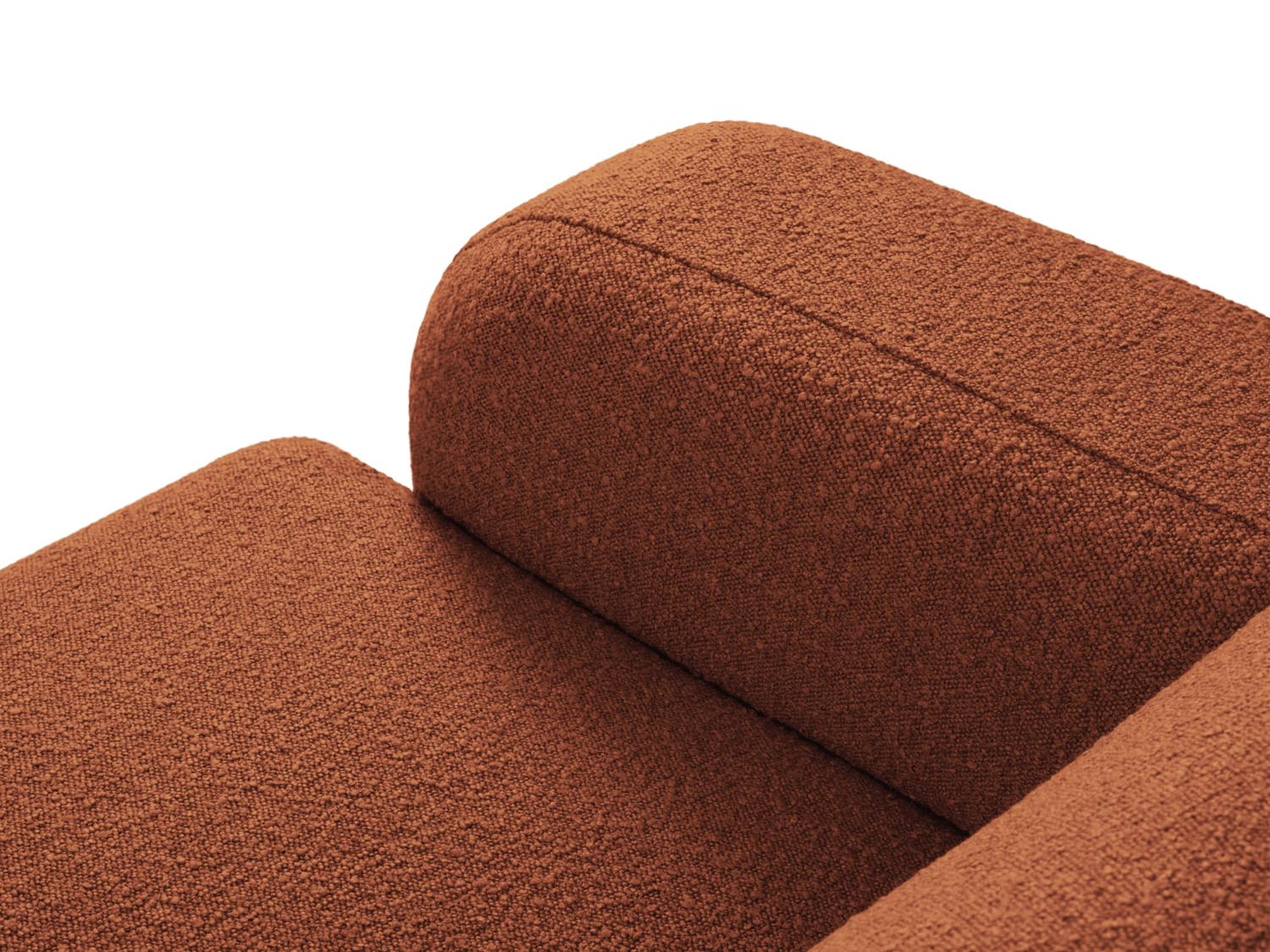 Molino Boucle Ecksofa rechts 4 Sitzer in Terracotta-Baloo präsentiert im Onlineshop von KAQTU Design AG. L-Sofa rechts ist von Micadoni