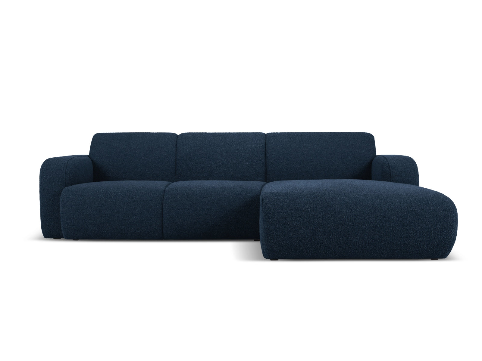 Molino Boucle Ecksofa rechts 4 Sitzer in Dark Blue-Baloo präsentiert im Onlineshop von KAQTU Design AG. L-Sofa rechts ist von Micadoni