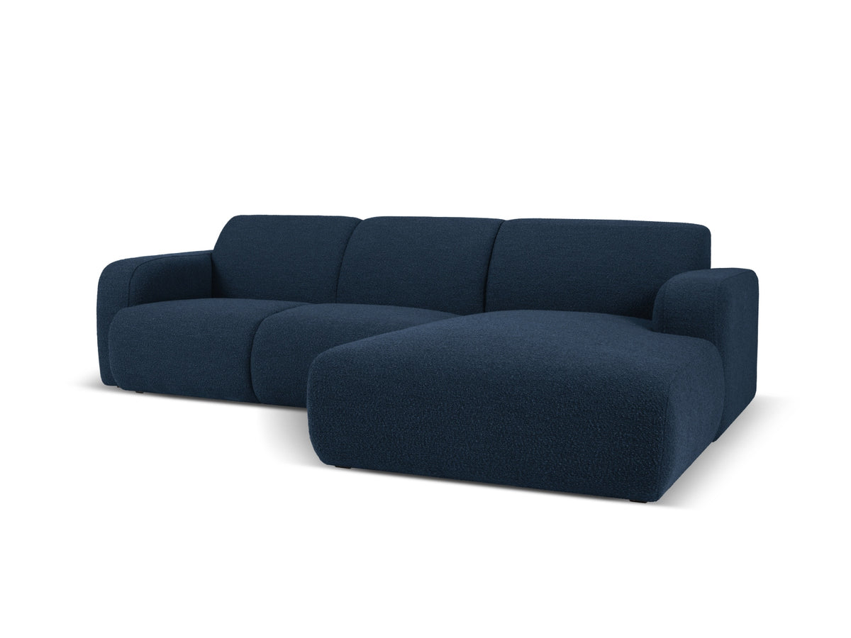 Molino Boucle Ecksofa rechts 4 Sitzer in Dark Blue-Baloo präsentiert im Onlineshop von KAQTU Design AG. L-Sofa rechts ist von Micadoni