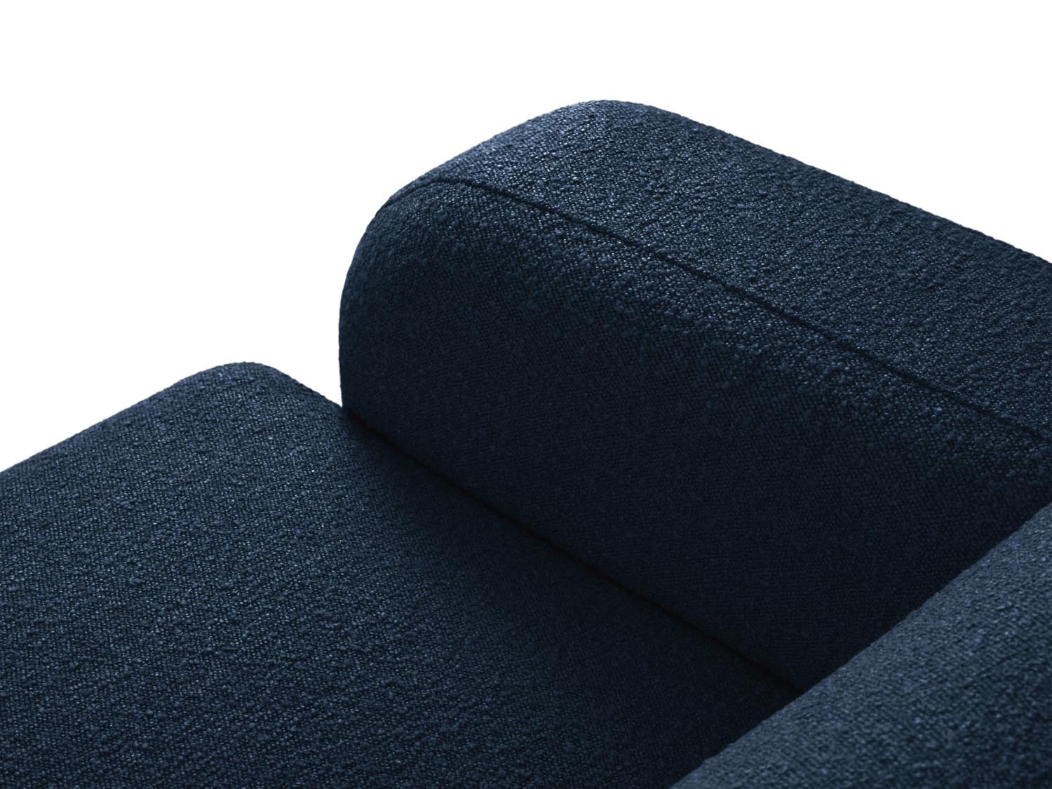 Molino Boucle Ecksofa rechts 4 Sitzer in Dark Blue-Baloo präsentiert im Onlineshop von KAQTU Design AG. L-Sofa rechts ist von Micadoni