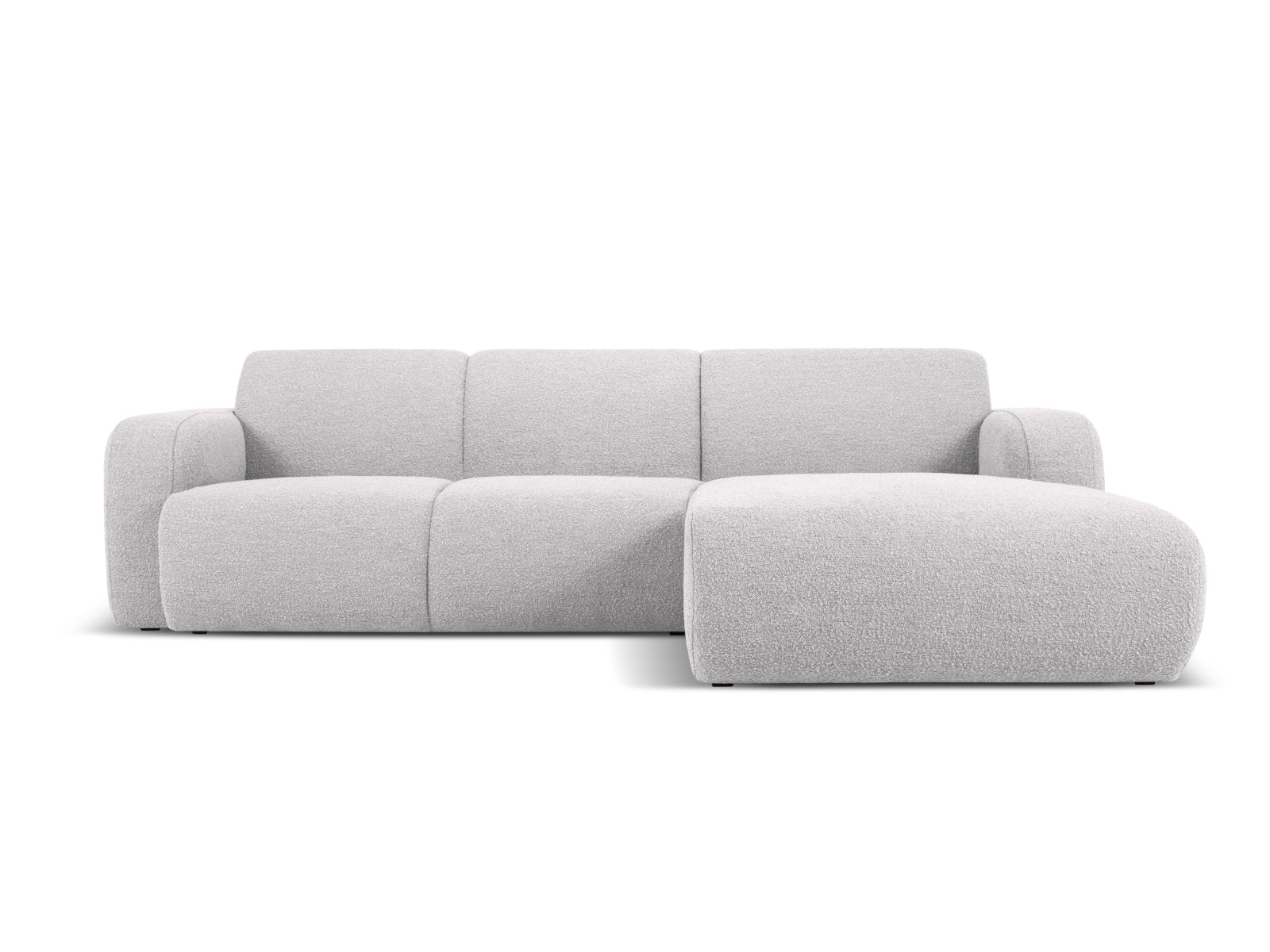 Molino Boucle Ecksofa rechts 4 Sitzer in Light Grey-Baloo präsentiert im Onlineshop von KAQTU Design AG. L-Sofa rechts ist von Micadoni
