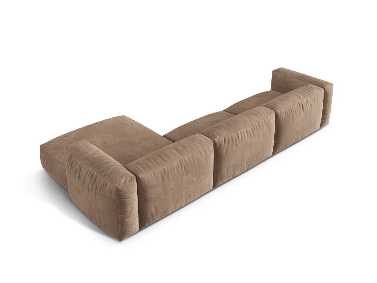 Martina Modulares Ecksofa rechts 3 Sitzer in Dark Beige-Vogue präsentiert im Onlineshop von KAQTU Design AG. L-Sofa rechts ist von Micadoni