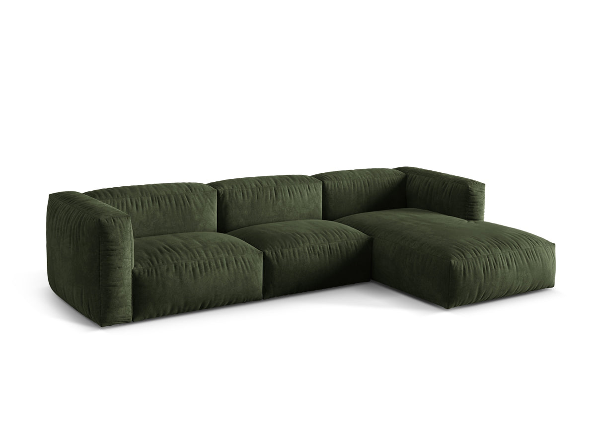 Martina Modulares Ecksofa rechts 3 Sitzer in Green-Vogue präsentiert im Onlineshop von KAQTU Design AG. L-Sofa rechts ist von Micadoni