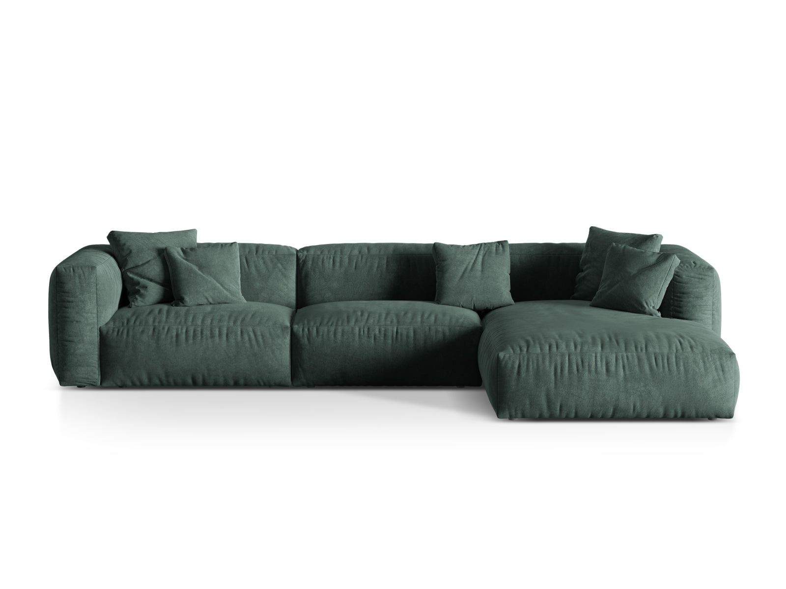 Martina Modulares Ecksofa rechts 3 Sitzer in Petrol-Vogue präsentiert im Onlineshop von KAQTU Design AG. L-Sofa rechts ist von Micadoni