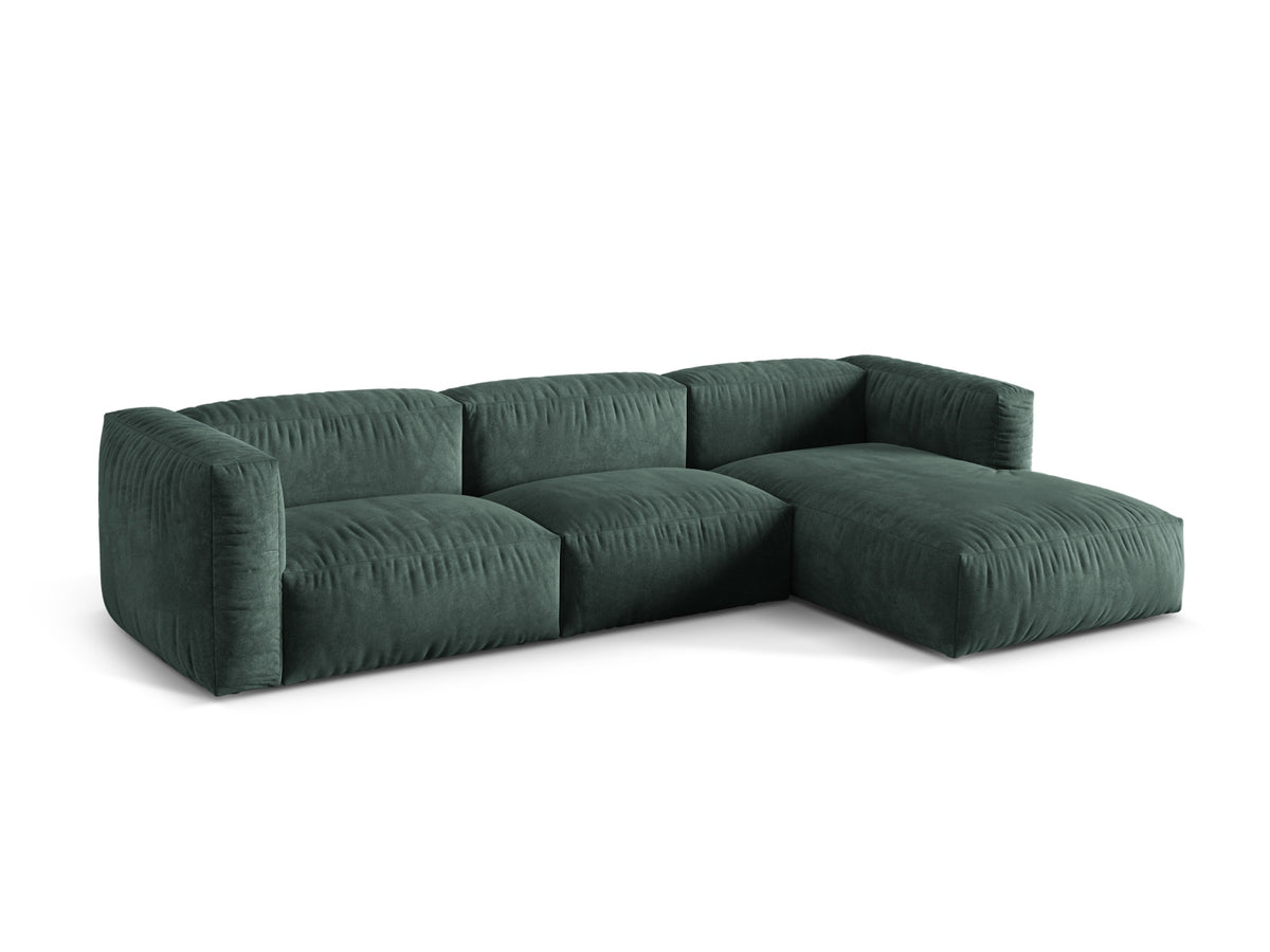 Martina Modulares Ecksofa rechts 3 Sitzer in Petrol-Vogue präsentiert im Onlineshop von KAQTU Design AG. L-Sofa rechts ist von Micadoni