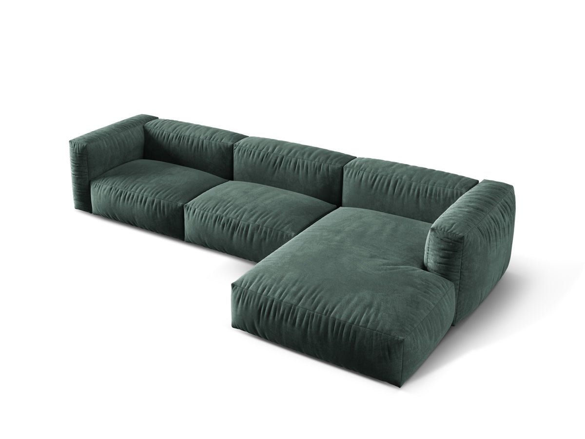 Martina Modulares Ecksofa rechts 3 Sitzer in Petrol-Vogue präsentiert im Onlineshop von KAQTU Design AG. L-Sofa rechts ist von Micadoni