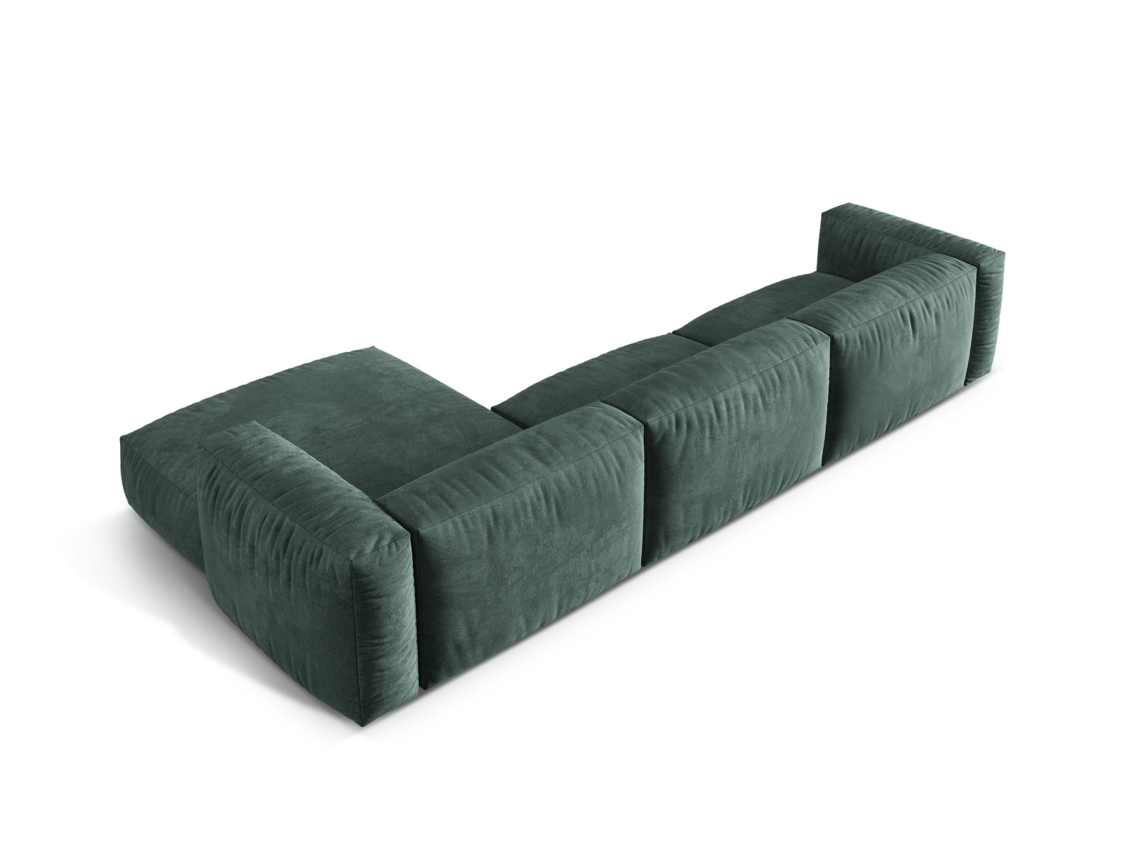 Elegantes, modulares Ecksofa in Petrol-Vogue, 3-Sitzer, ideal für stilvolle Wohnräume. Vielseitig und komfortabel von Micadoni.