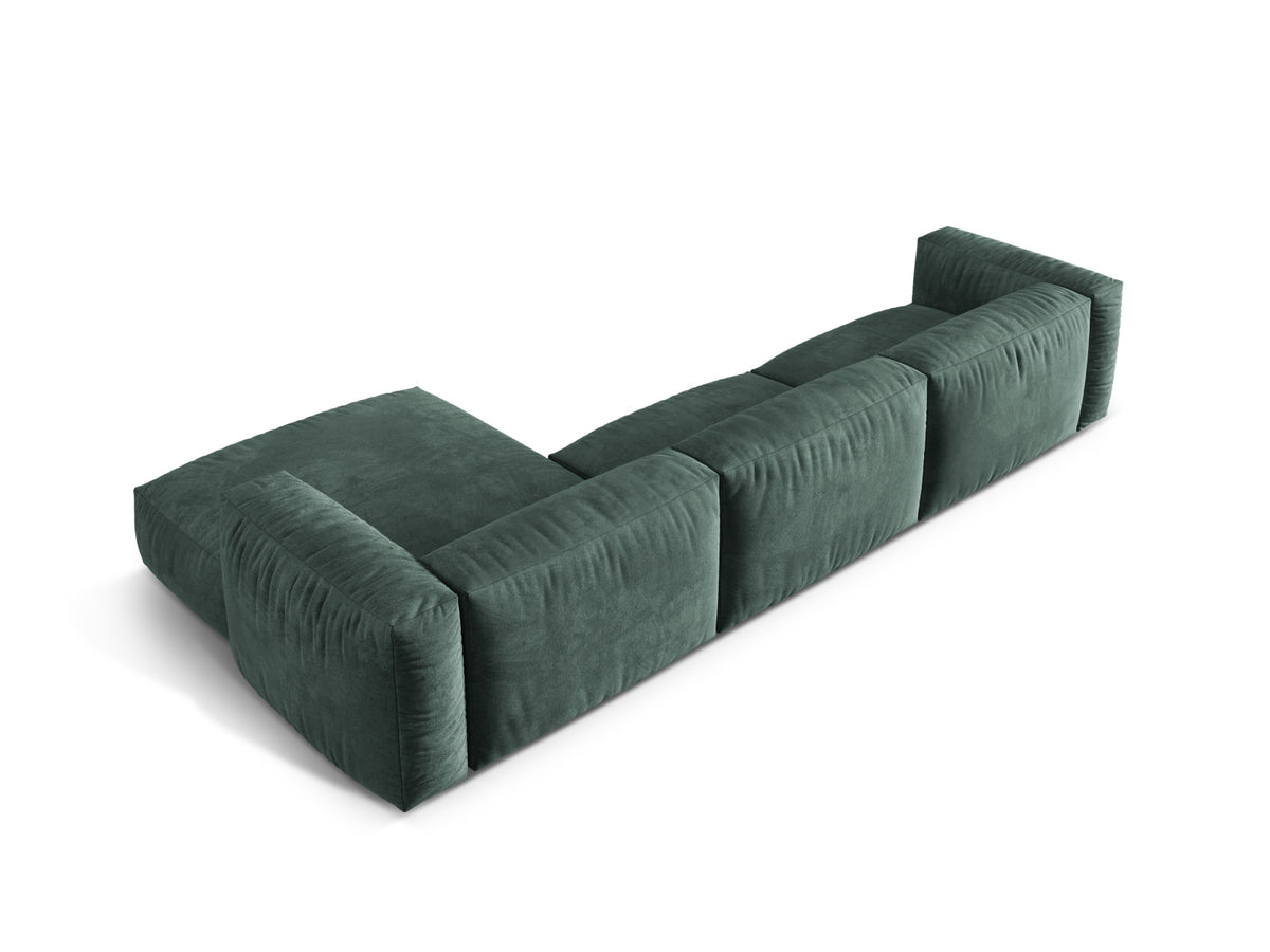Martina Modulares Ecksofa rechts 3 Sitzer in Petrol-Vogue präsentiert im Onlineshop von KAQTU Design AG. L-Sofa rechts ist von Micadoni