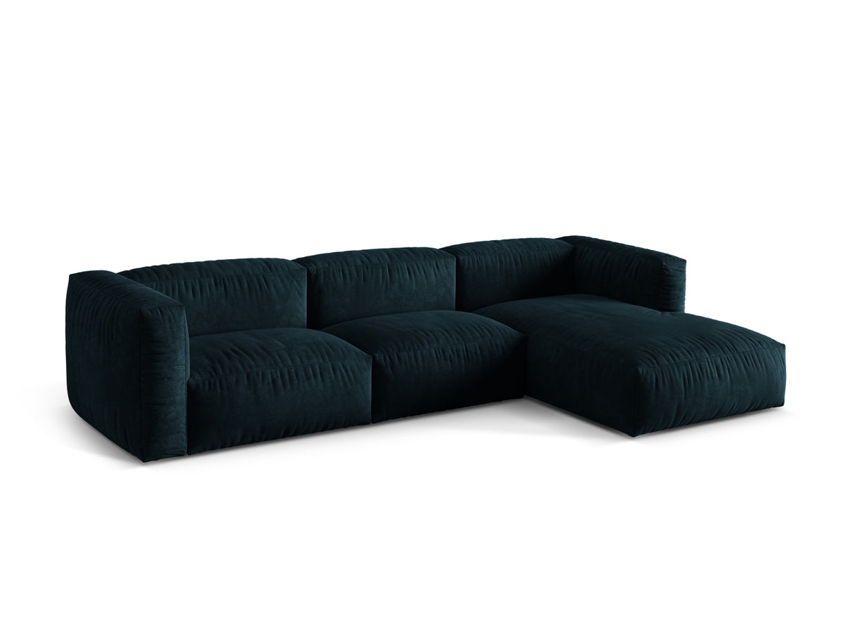 Martina Modulares Ecksofa rechts 3 Sitzer in Deep Petrol-Vogue präsentiert im Onlineshop von KAQTU Design AG. L-Sofa rechts ist von Micadoni