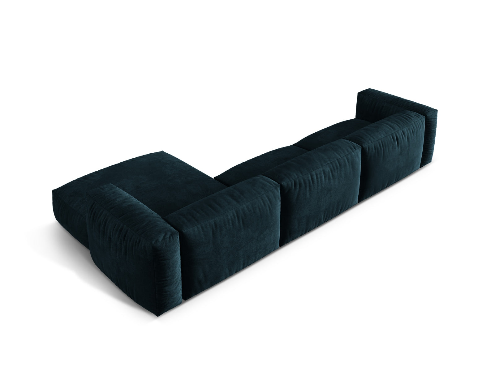 Elegantes, modulares Ecksofa Martina in tiefem Petrol, 3-Sitzer, ideal für stilvolle Wohnräume und entspannte Stunden.