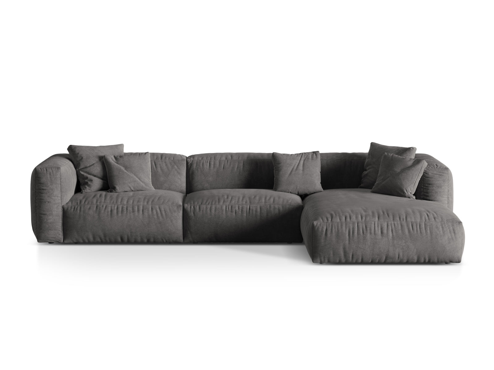 Martina Modulares Ecksofa rechts 3 Sitzer in Grey präsentiert im Onlineshop von KAQTU Design AG. Ecksofa rechts ist von Micadoni