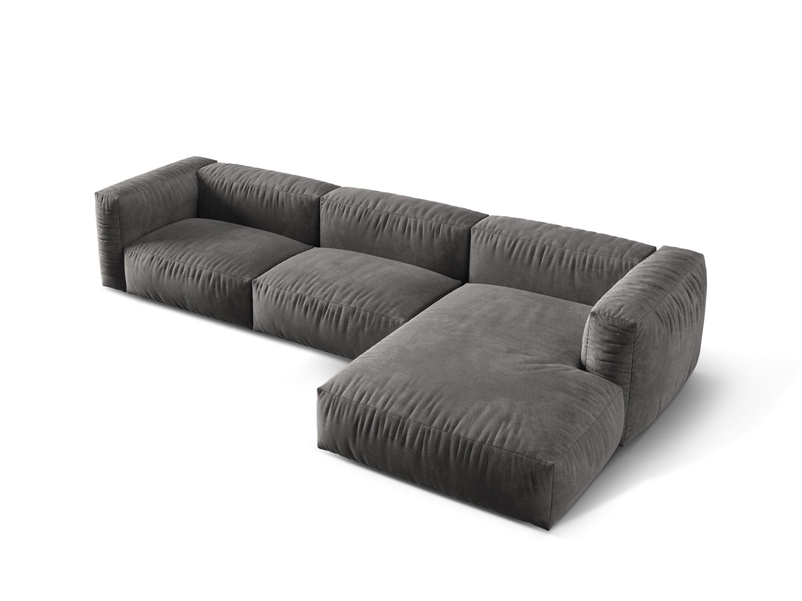Modernes, graues 3-Sitzer Ecksofa Martina von Micadoni, modular und vielseitig, perfekt für elegante Wohnambiente.