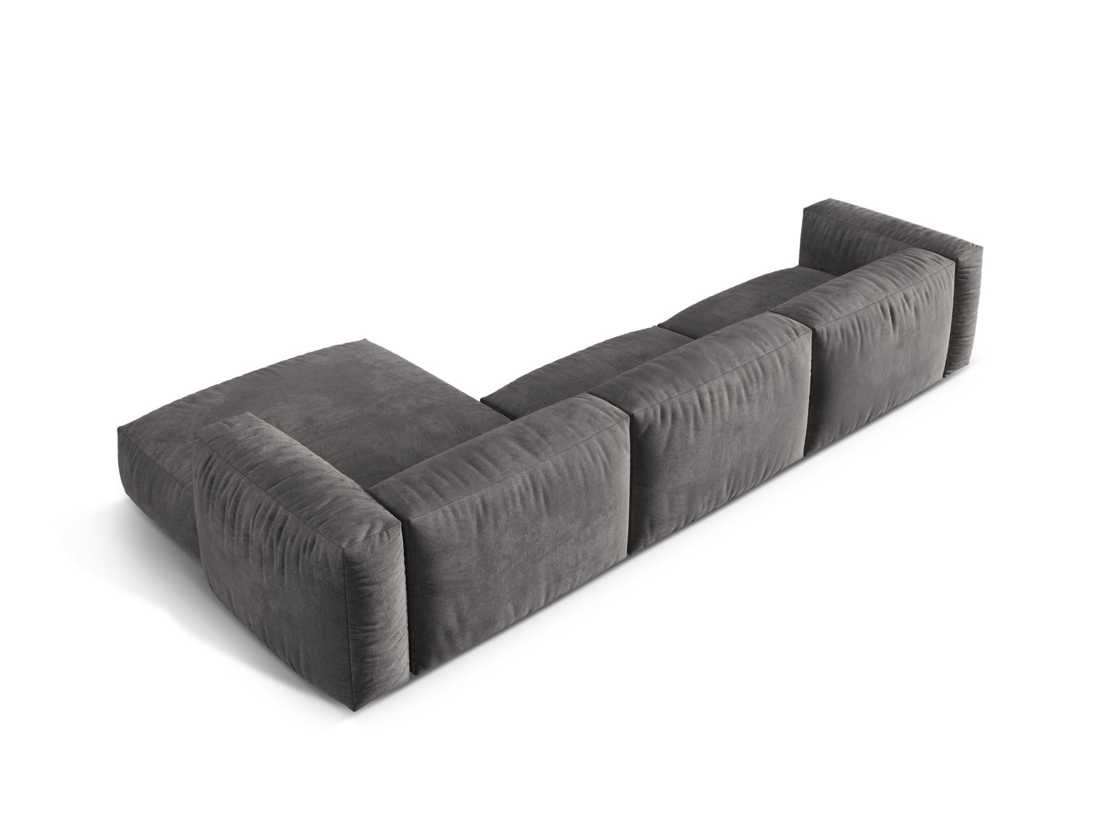 Stylisches, graues Ecksofa Martina von Micadoni, 3-Sitzer, modular und anpassbar, ideal für zeitgemäße Wohnräume.