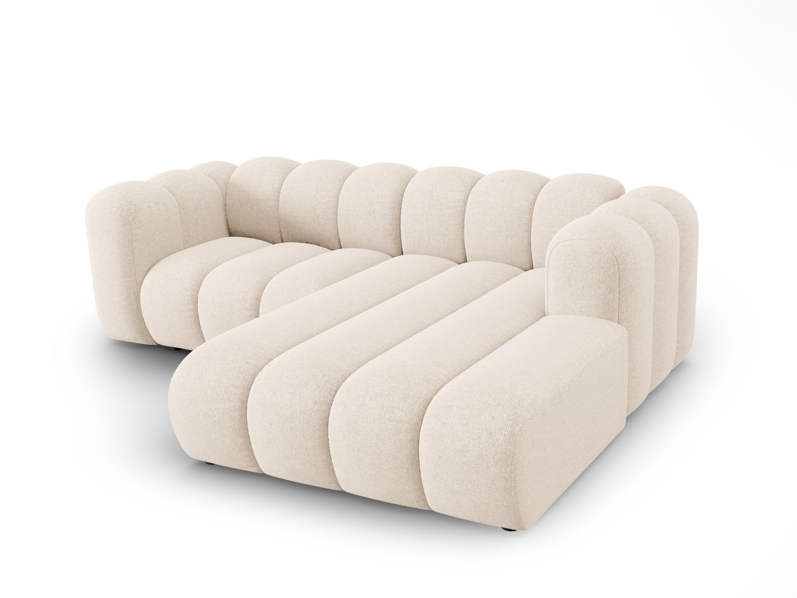 Entdecken Sie das Lupine Ecksofa rechts 3 Sitzer von Micadoni – ein stilvolles, modulares Sofa, das Komfort und Funktionalität vereint.