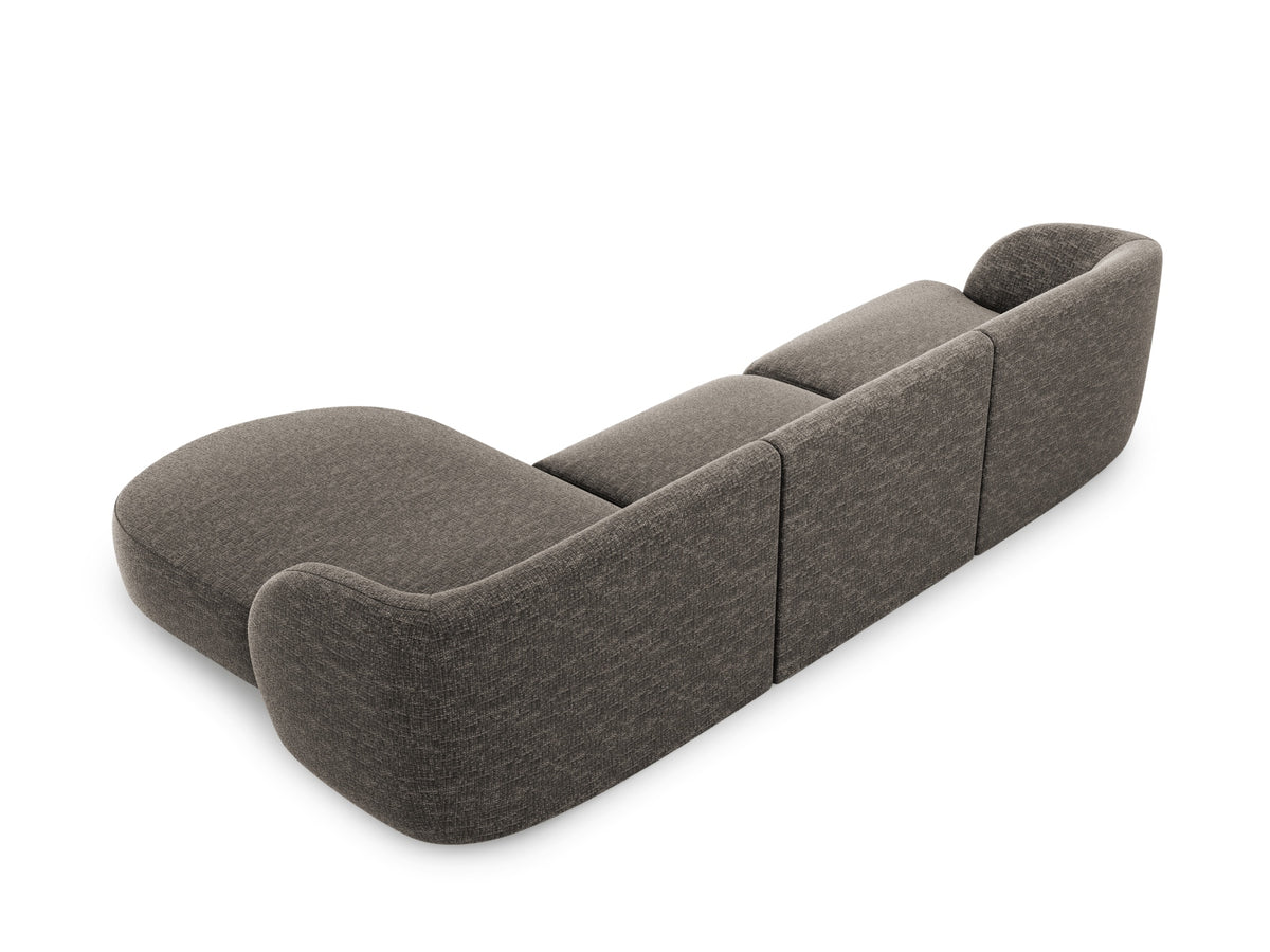 Miley Ecksofa rechts 4 Sitzer in Grey-Haga präsentiert im Onlineshop von KAQTU Design AG. L-Sofa rechts ist von Micadoni