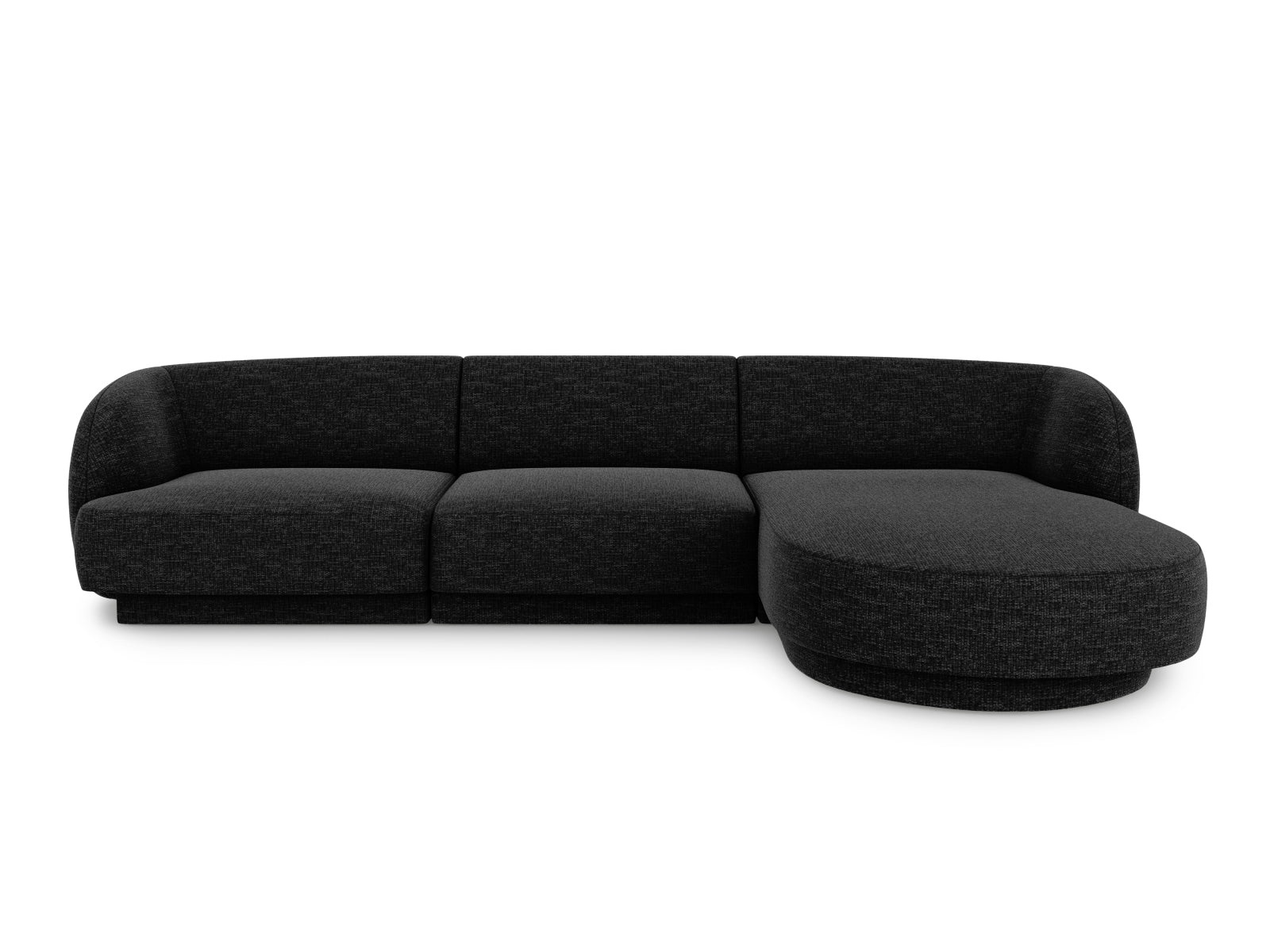 Miley Ecksofa rechts 4 Sitzer in Black präsentiert im Onlineshop von KAQTU Design AG. Ecksofa rechts ist von Micadoni