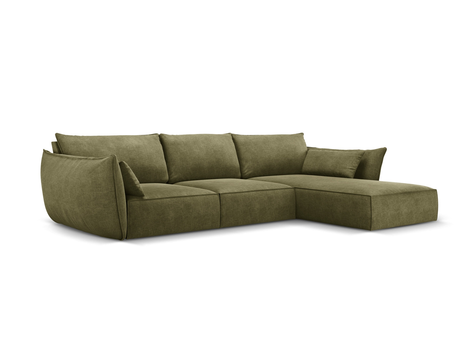 Kaelle Ecksofa rechts 4 Sitzer in Green-Over The Horizon präsentiert im Onlineshop von KAQTU Design AG. L-Sofa rechts ist von Micadoni