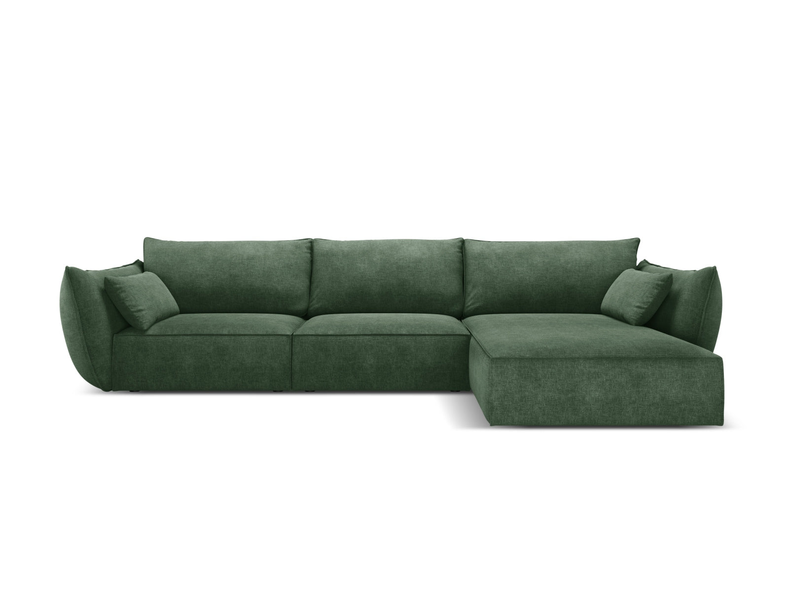 Kaelle Ecksofa rechts 4 Sitzer in Bottle Green-Over The Horizon präsentiert im Onlineshop von KAQTU Design AG. L-Sofa rechts ist von Micadoni