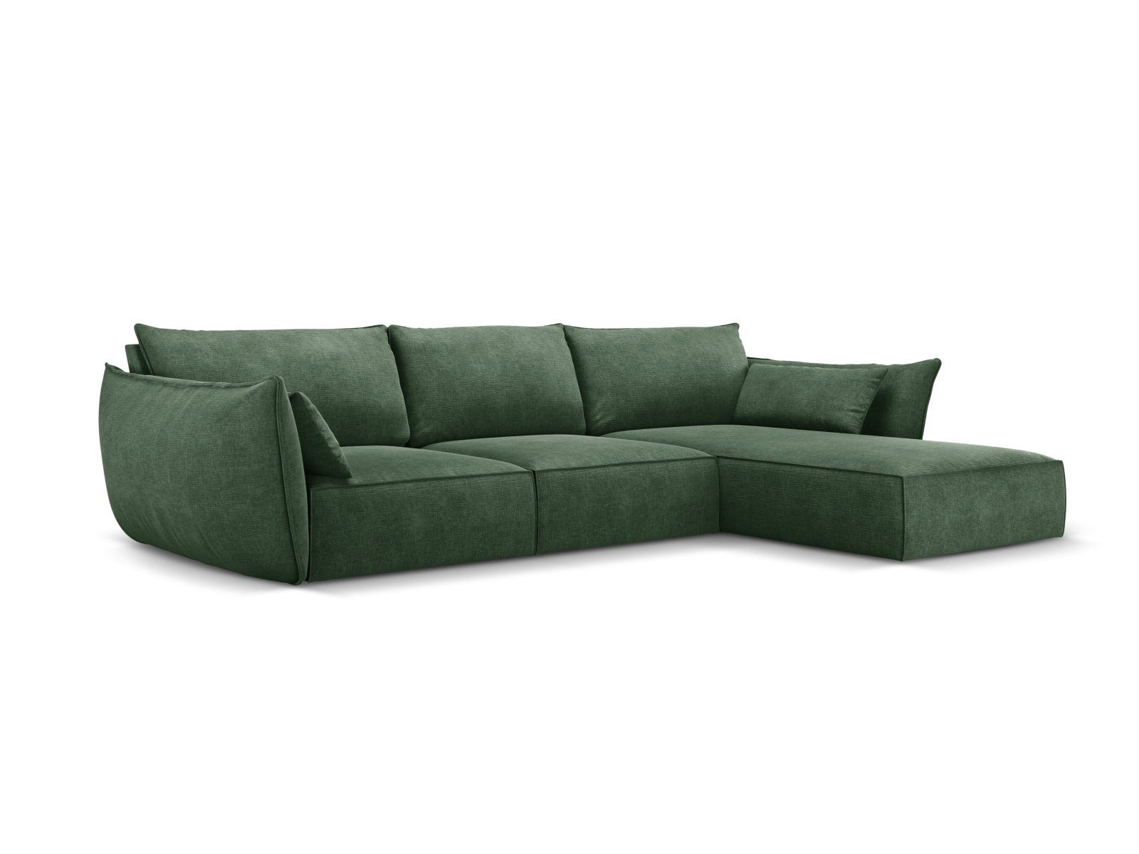 Kaelle Ecksofa rechts 4 Sitzer in Bottle Green-Over The Horizon präsentiert im Onlineshop von KAQTU Design AG. L-Sofa rechts ist von Micadoni