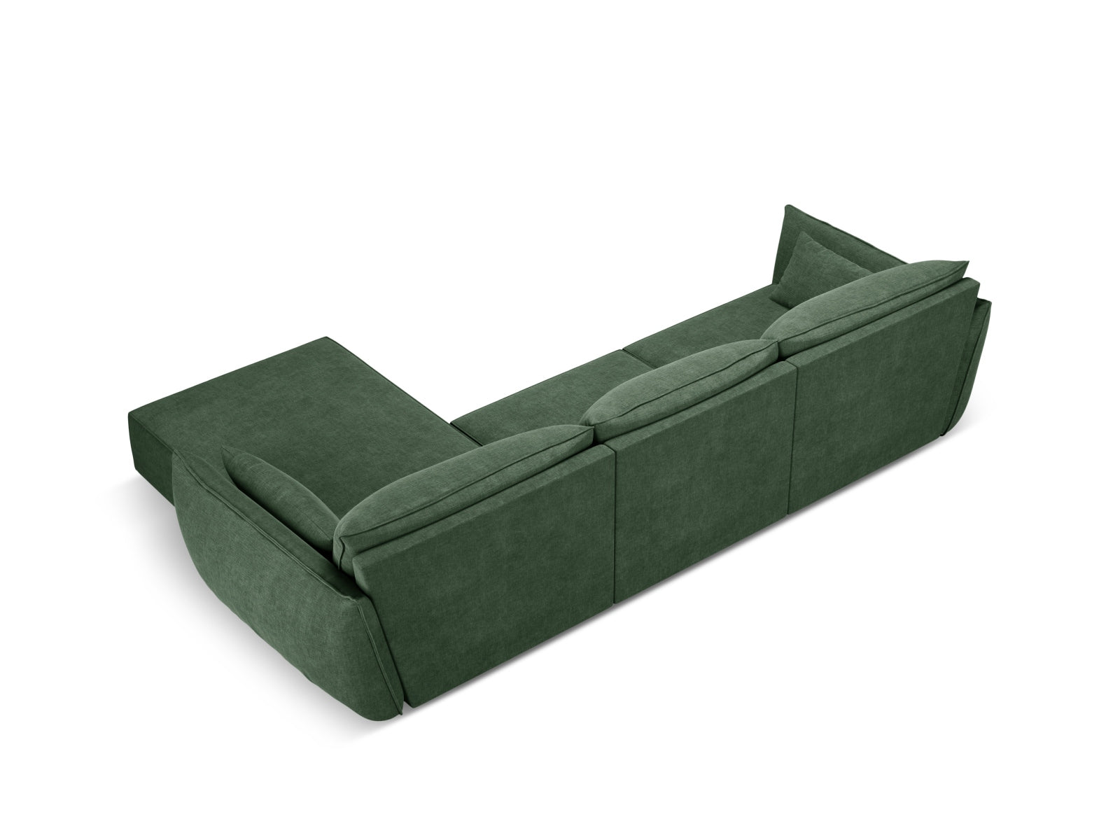 Kaelle Ecksofa rechts 4 Sitzer in Bottle Green-Over The Horizon präsentiert im Onlineshop von KAQTU Design AG. L-Sofa rechts ist von Micadoni