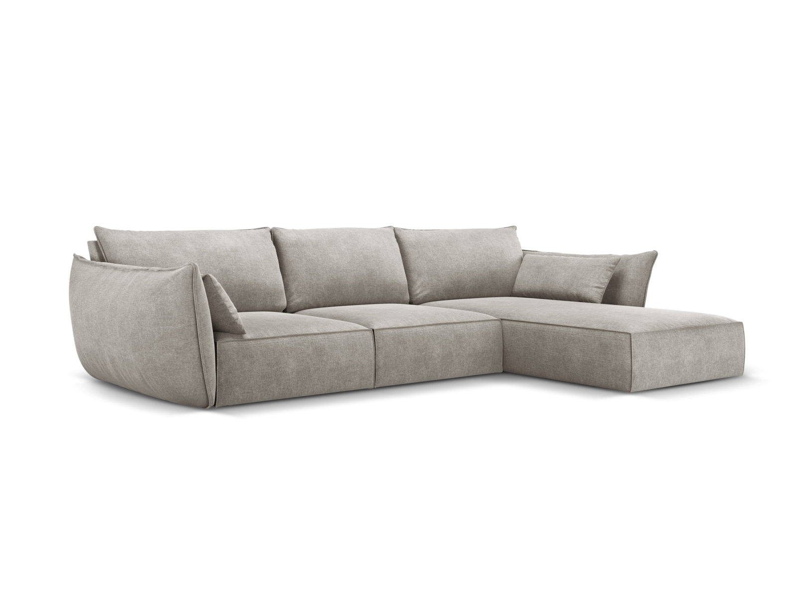 Kaelle Ecksofa rechts 4 Sitzer in Light Grey-Over The Horizon präsentiert im Onlineshop von KAQTU Design AG. L-Sofa rechts ist von Micadoni