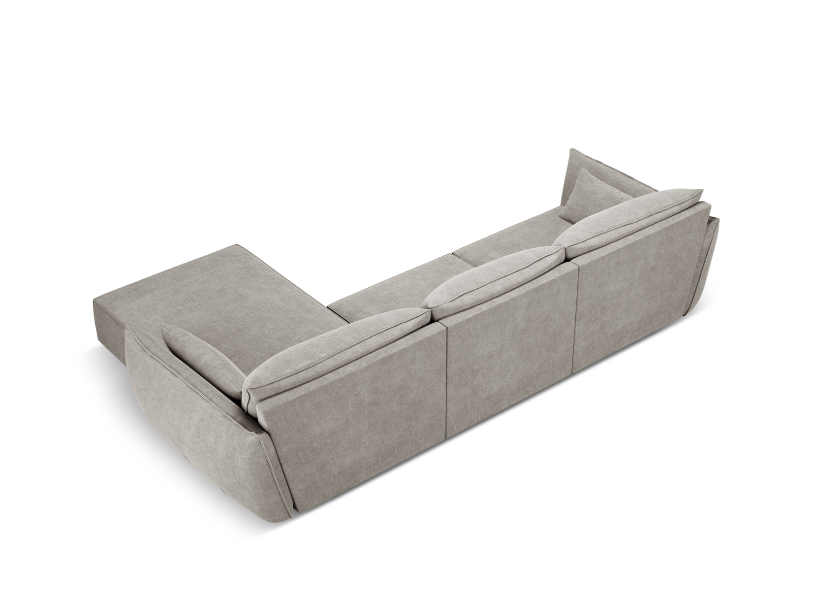 Kaelle Ecksofa rechts 4 Sitzer in Light Grey-Over The Horizon präsentiert im Onlineshop von KAQTU Design AG. L-Sofa rechts ist von Micadoni