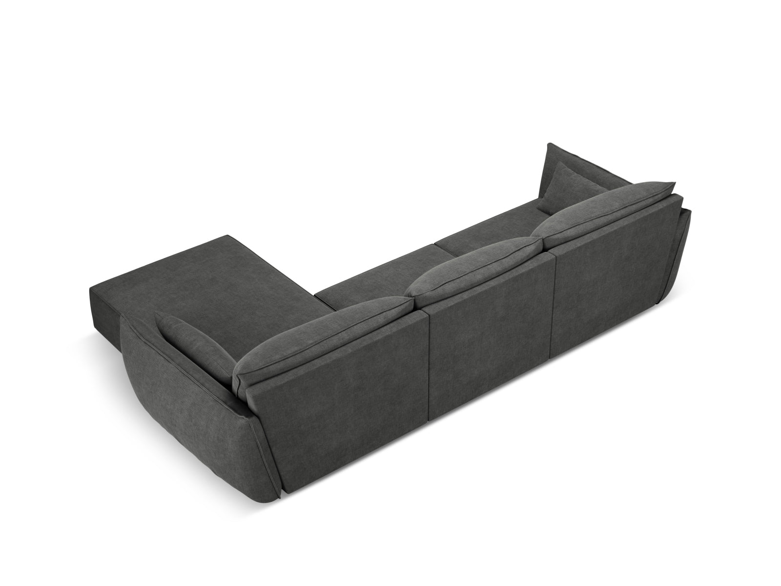 Kaelle Ecksofa rechts 4 Sitzer in Dark Grey-Over The Horizon präsentiert im Onlineshop von KAQTU Design AG. L-Sofa rechts ist von Micadoni