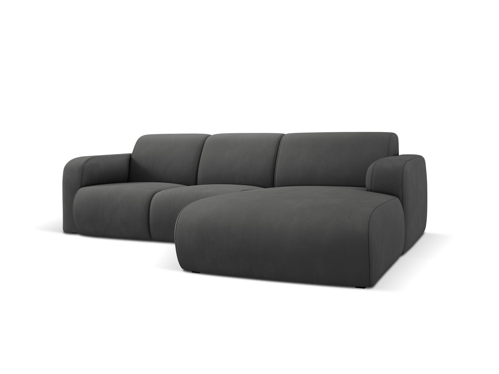 Molino Ecksofa rechts 4 Sitzer in Dark Grey-Rebel präsentiert im Onlineshop von KAQTU Design AG. L-Sofa rechts ist von Micadoni
