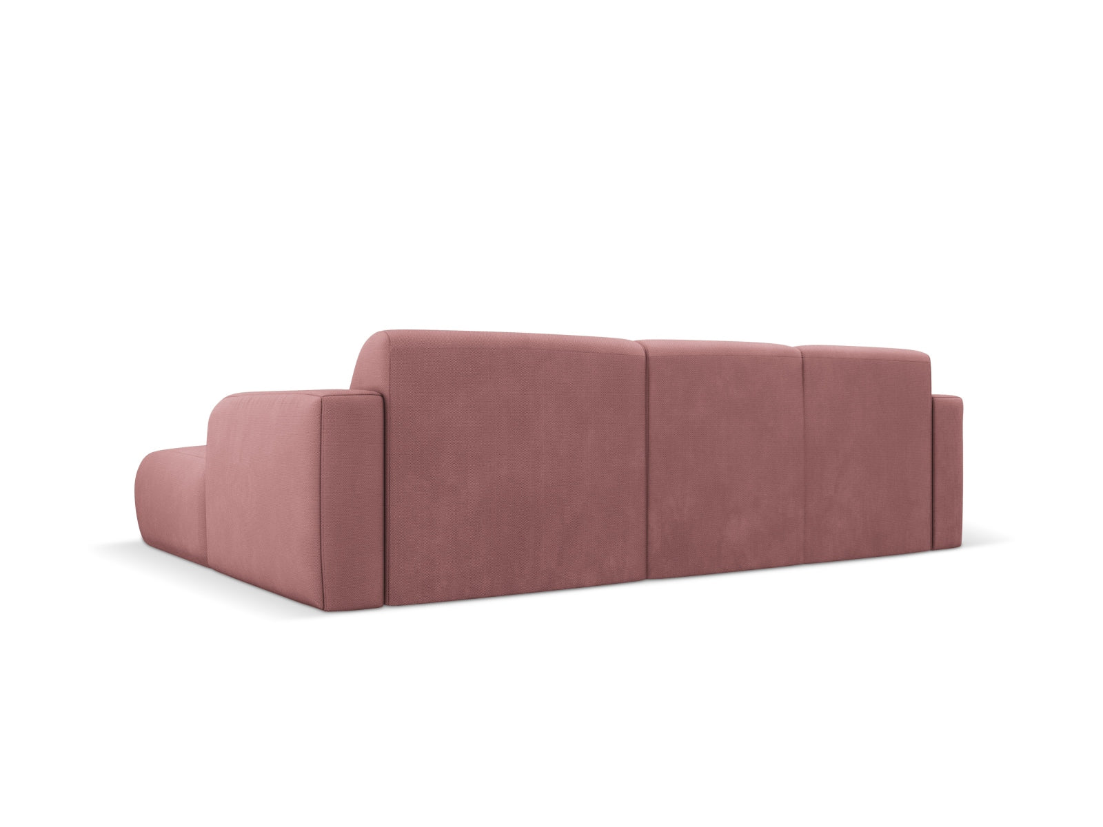 Modernes L-Sofa Molino in Pink-Rebel, 4-Sitzer, ideal für gemütliche Wohnräume, vereint Funktionalität und ansprechendes Design.